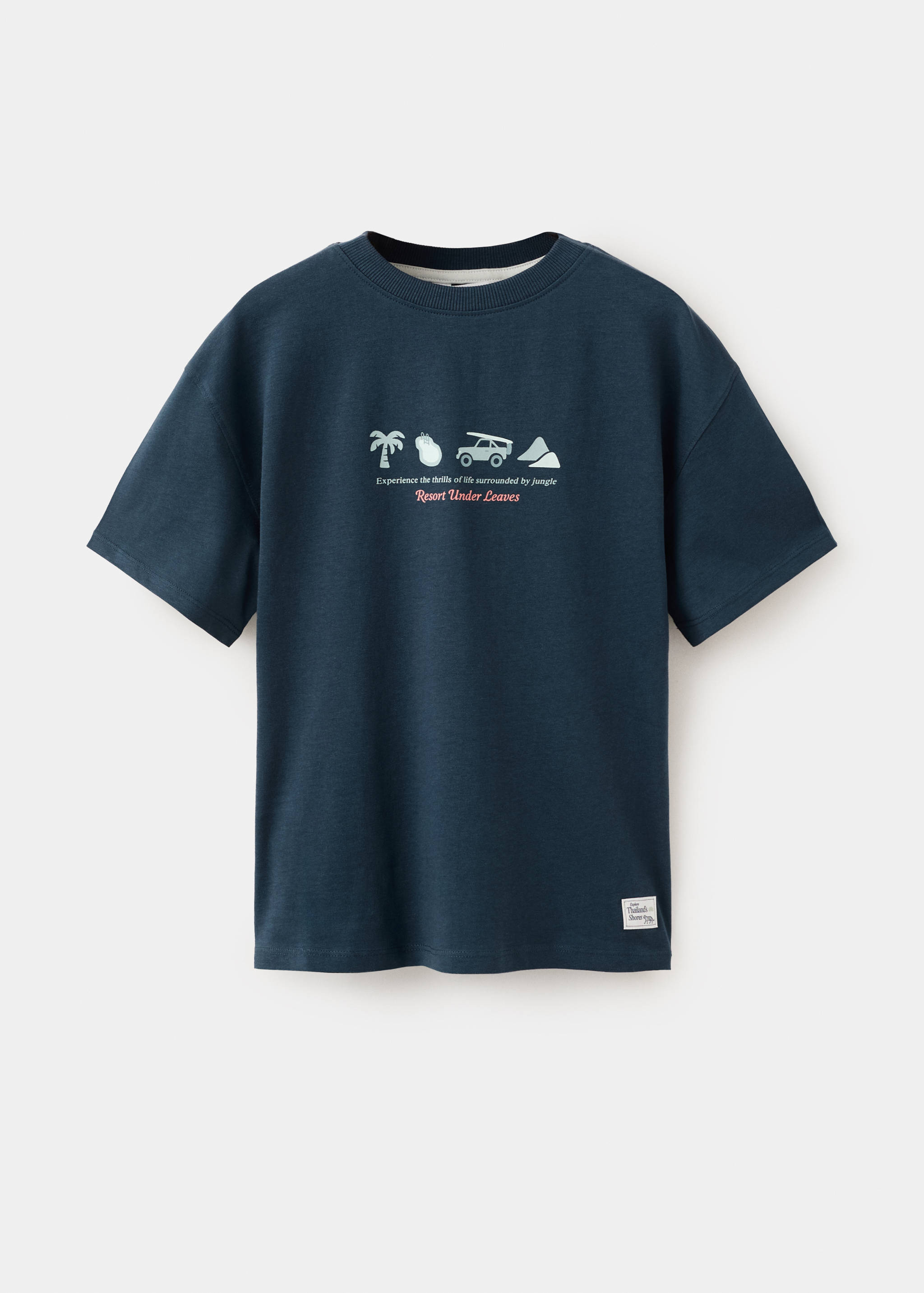 Printed cotton-blend t-shirt - Article without model