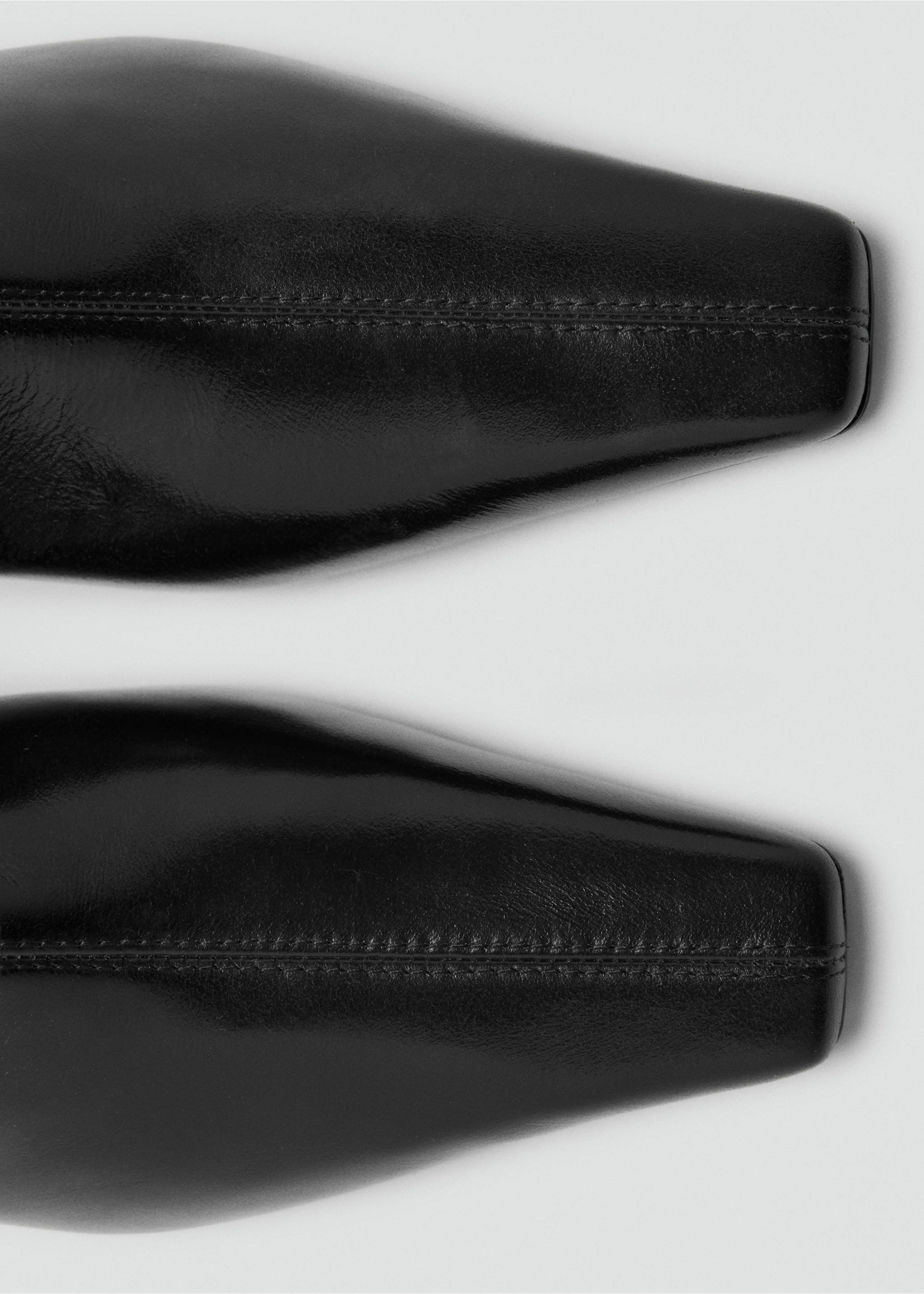 Leather boots with kitten heels - Details of the article 2, Black. Ref: 27085963-00.