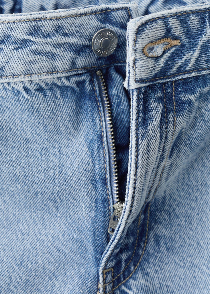 Low-rise contrast jeans — Medium Blue