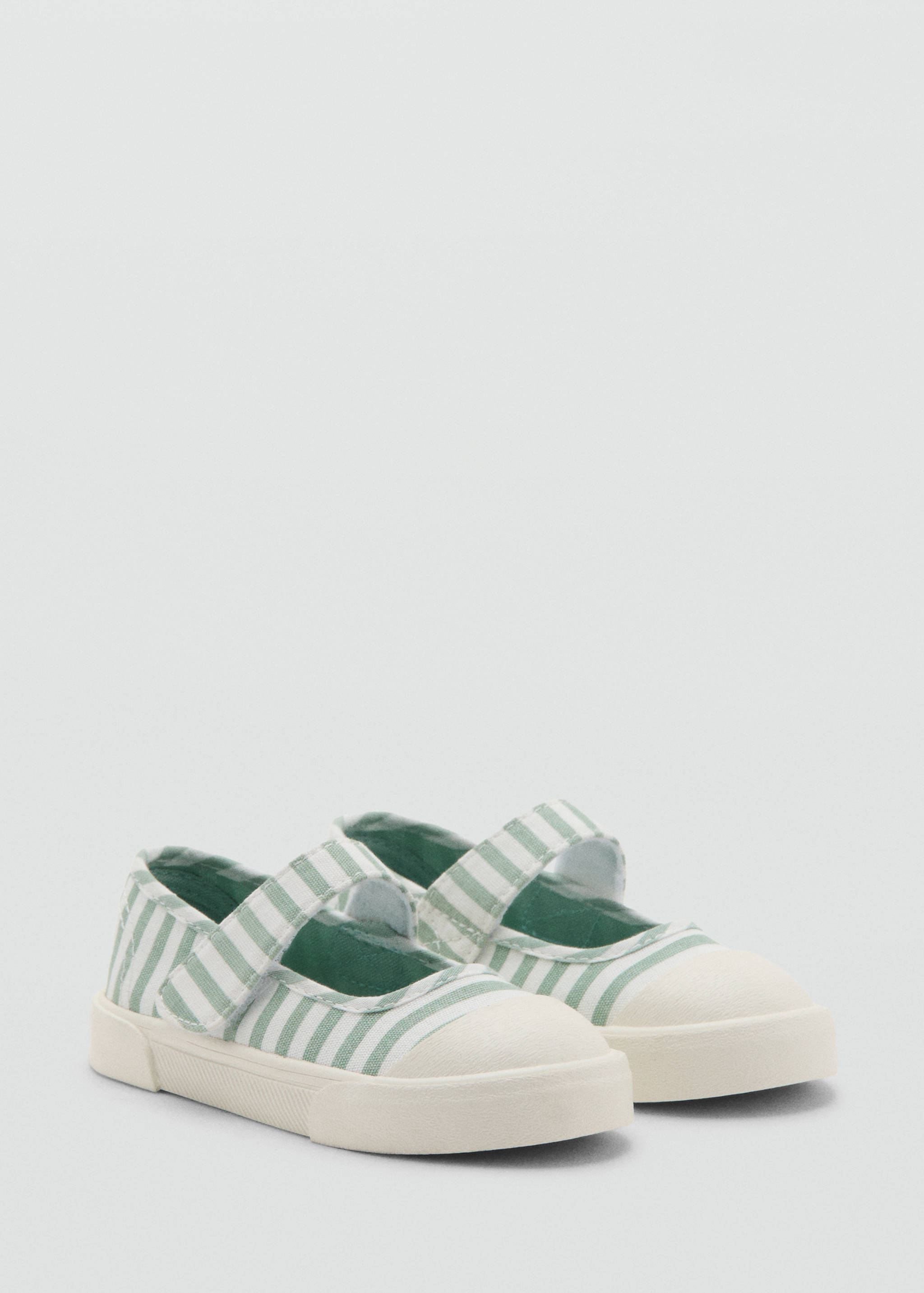 Deportivas rayas velcro - Plano medio