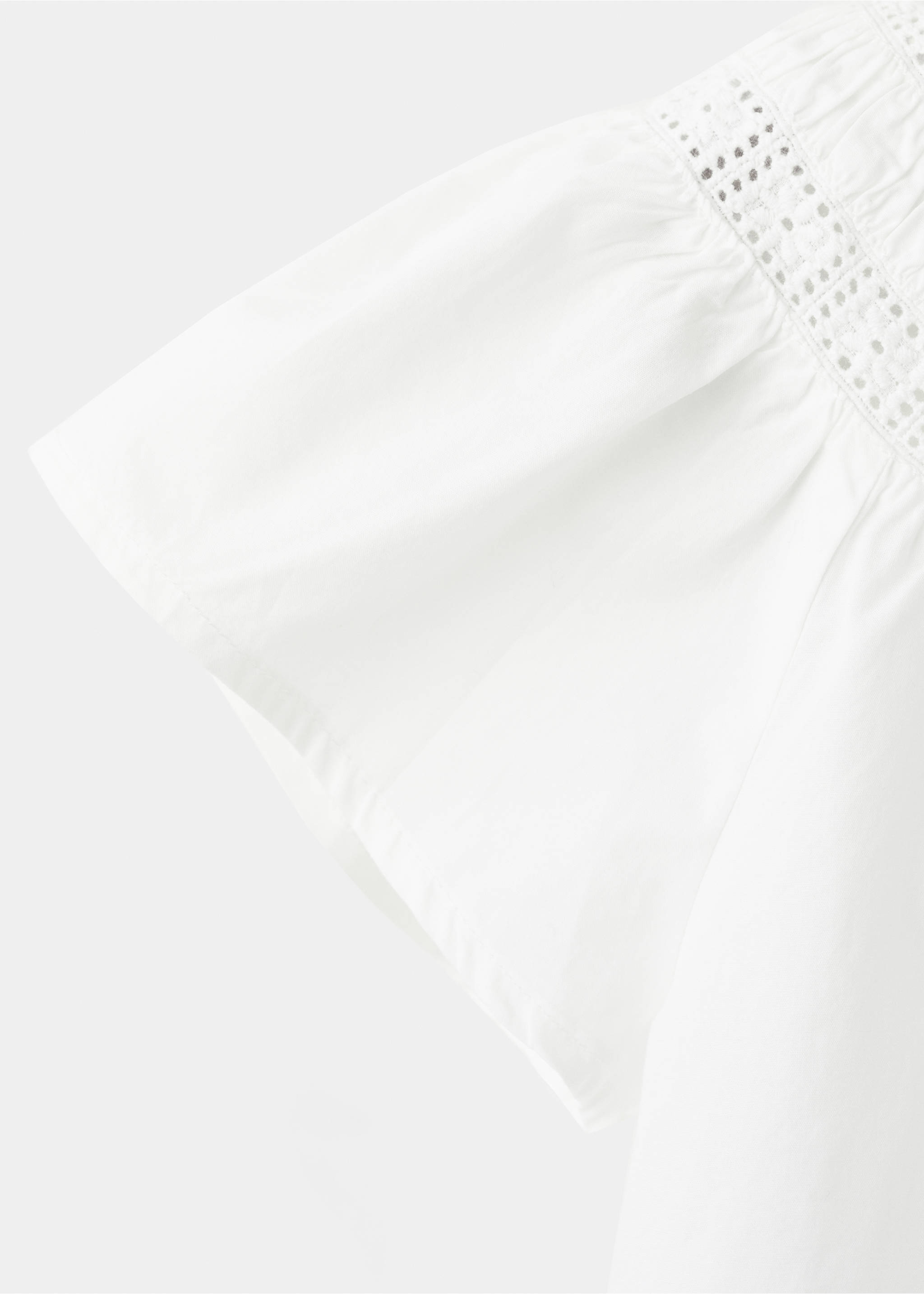 Blouse coton détails ajourés - Détail de l'article 0, Blanc. Ref: 27085966-00.