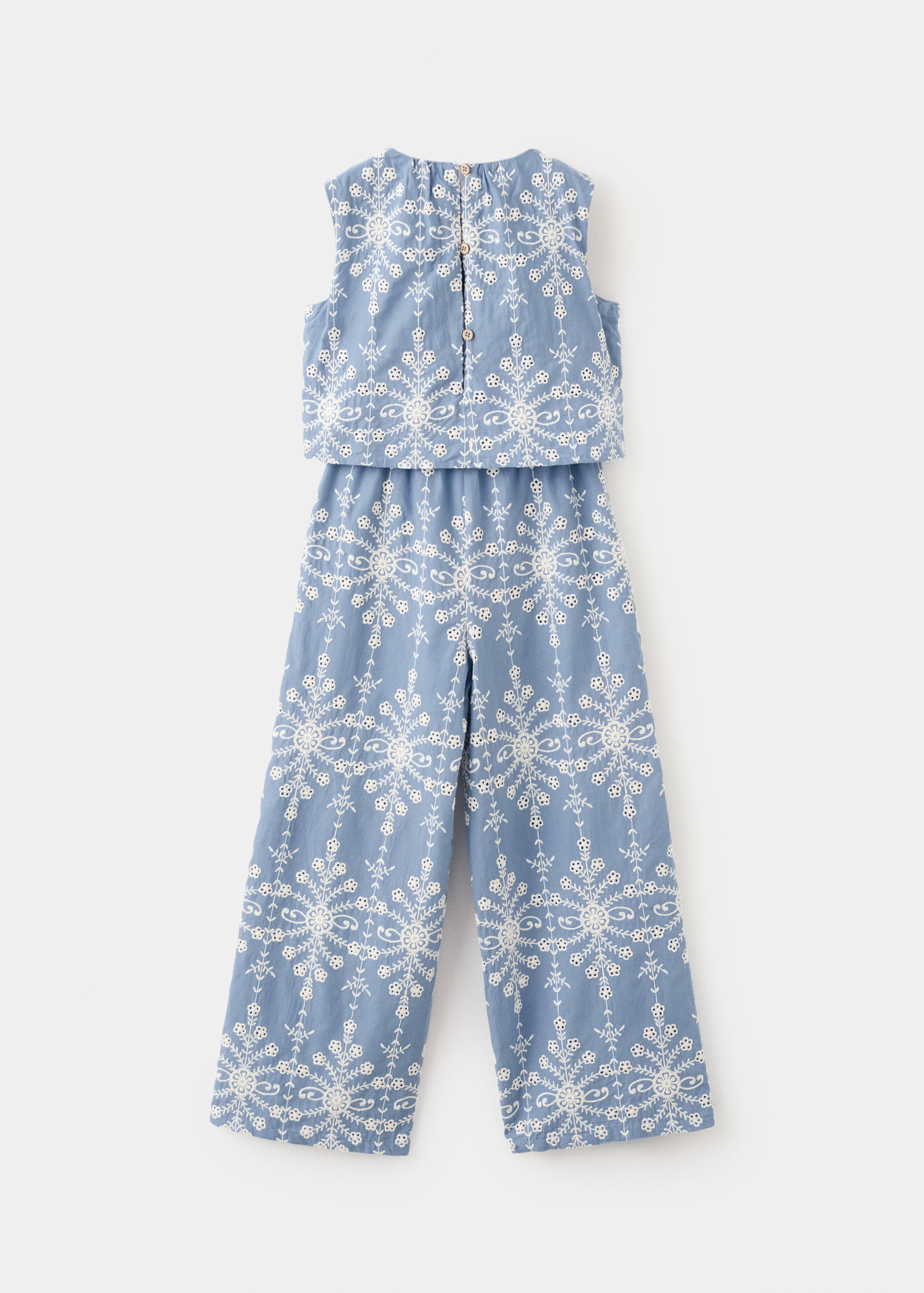 Long embroidered jumpsuit - Reverse of the article