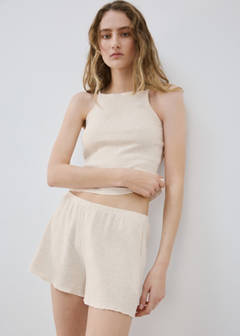 Thin strap pyjama top — Beige 1