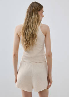 Thin strap pyjama top — Beige 3