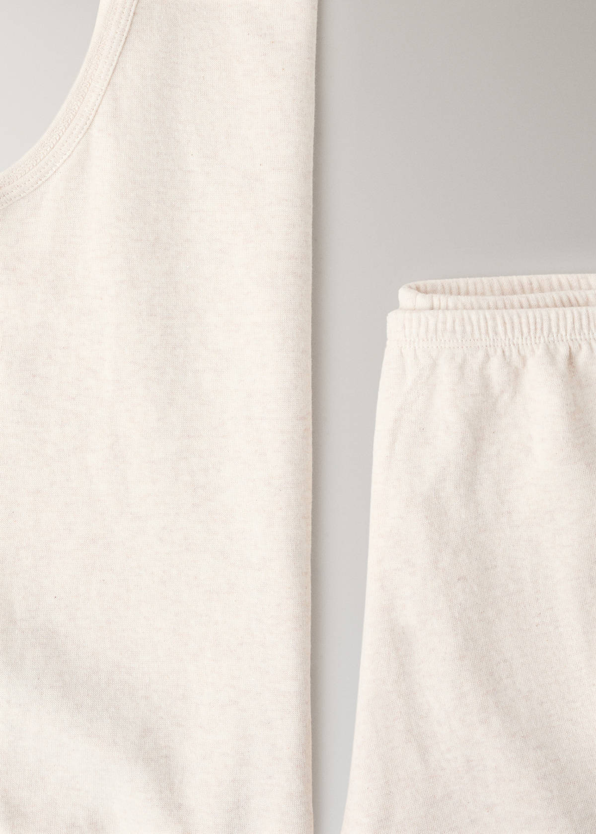Thin strap pyjama top — Beige