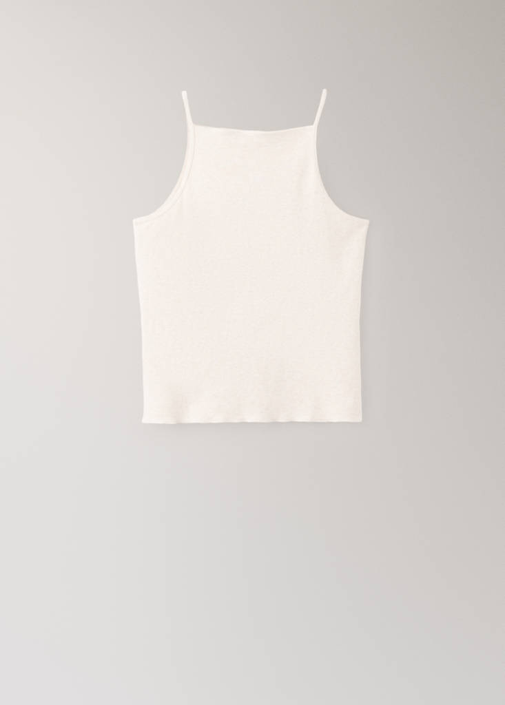 Thin strap pyjama top — Beige
