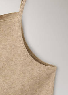 Thin strap pyjama top — Medium Brown 8