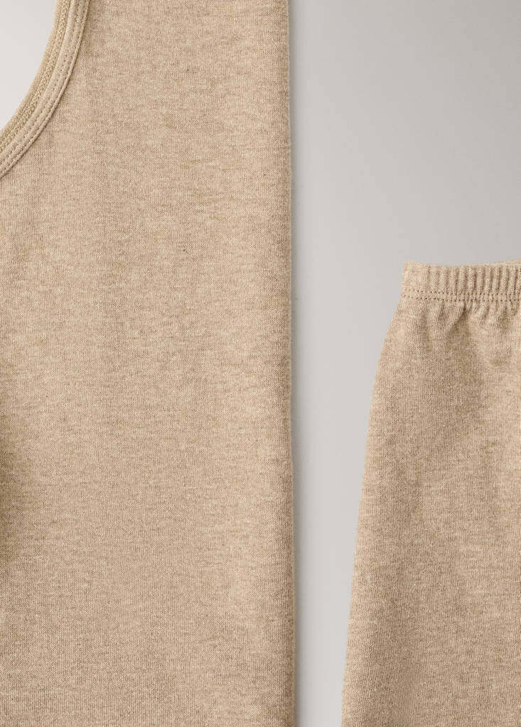 Thin strap pyjama top — Medium Brown