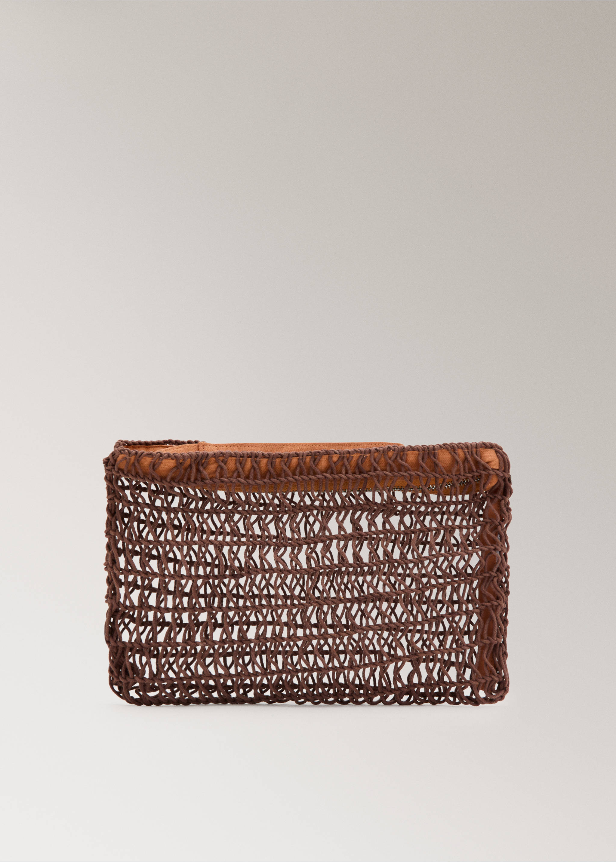 Red cotton wash bag - Article without model, Brown. Ref: 27085974-00.