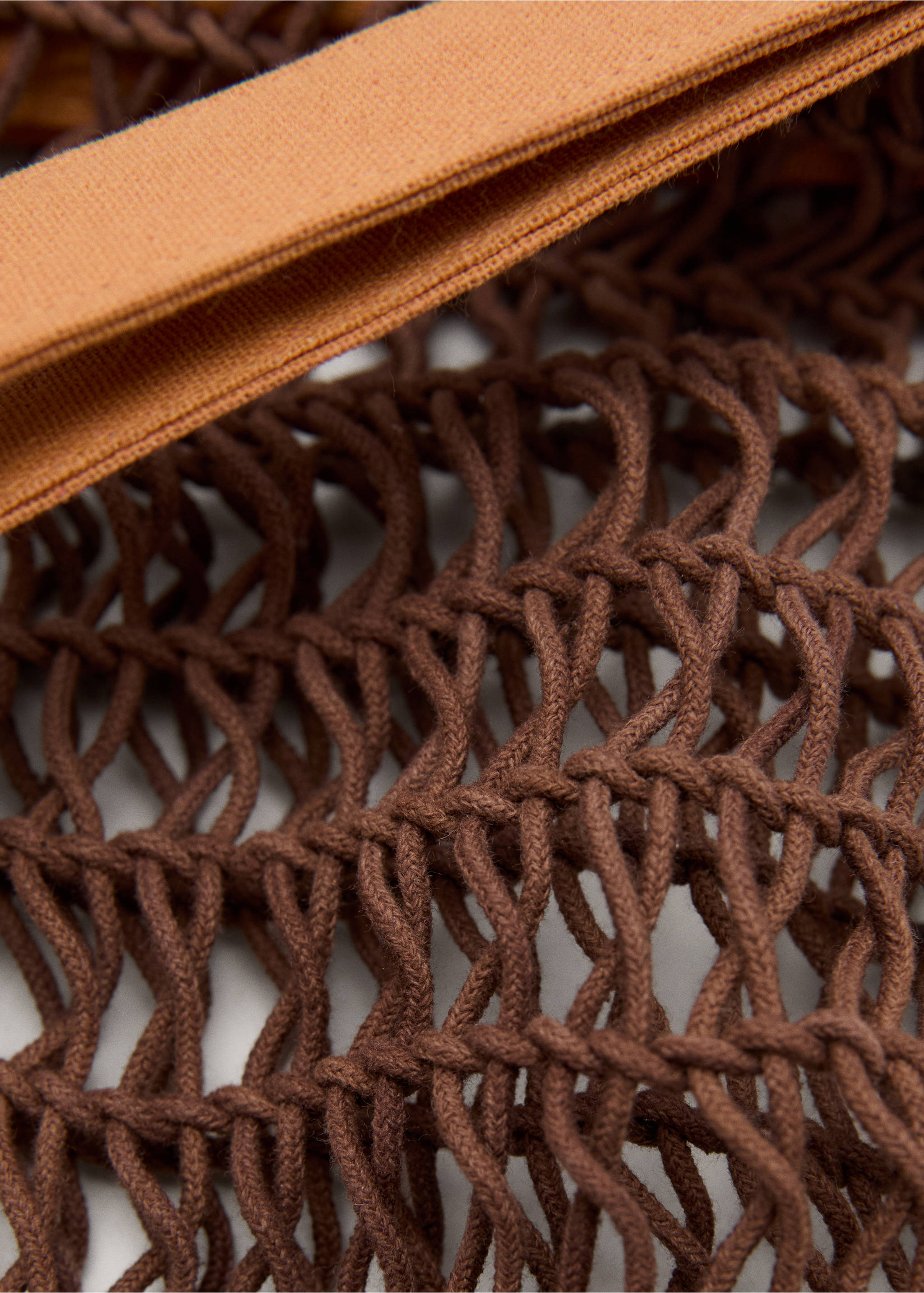 Red cotton wash bag - Details of the article 2, Brown. Ref: 27085974-00.