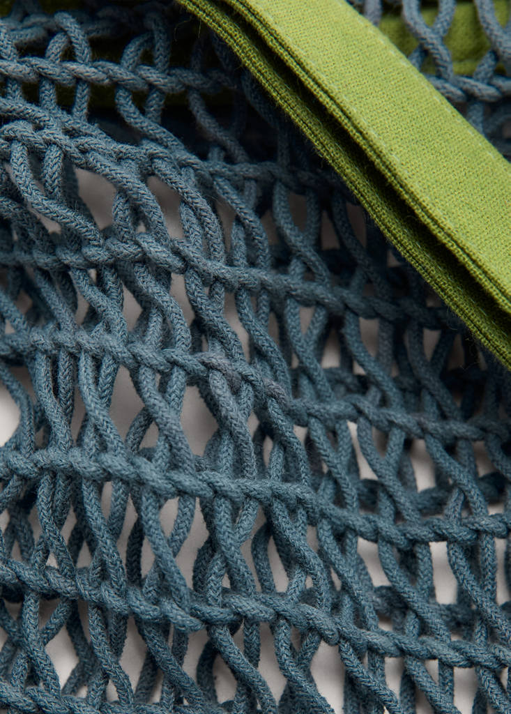 Red cotton wash bag — Blue