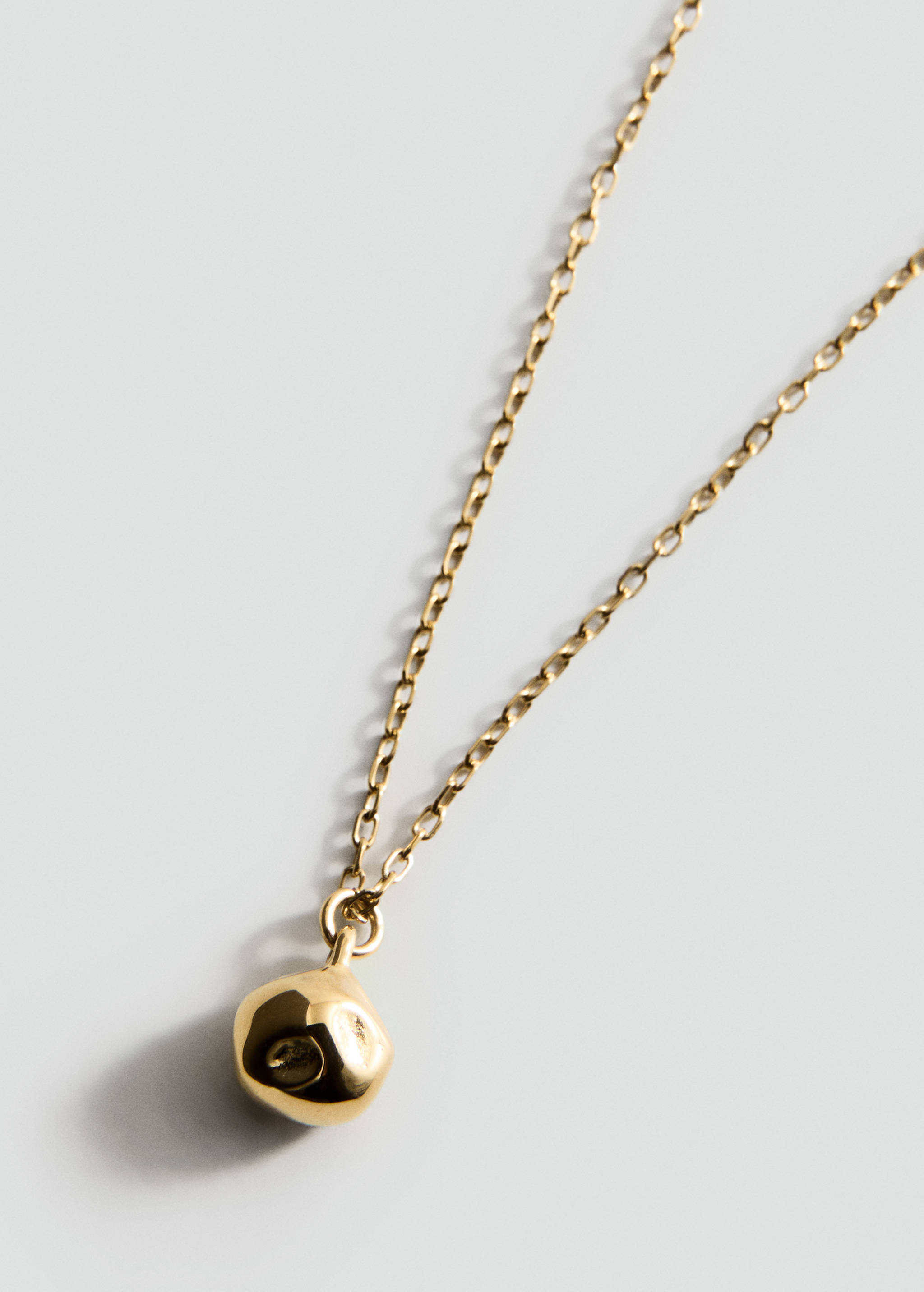 Sphere pendant necklace in stainless steel - Medium plane