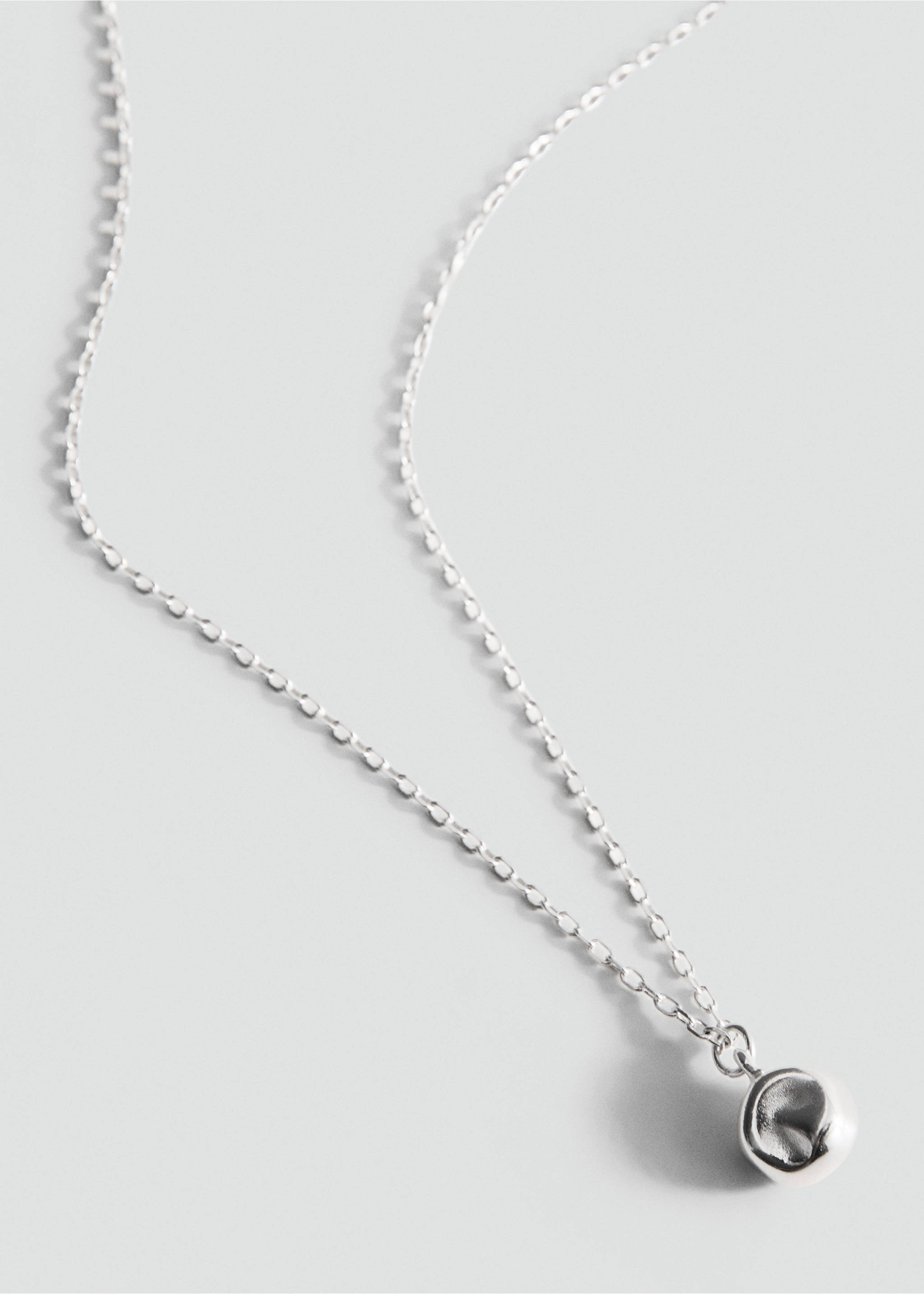 Sphere pendant necklace in stainless steel - Medium plane, Silver. Ref: 27085975-00.