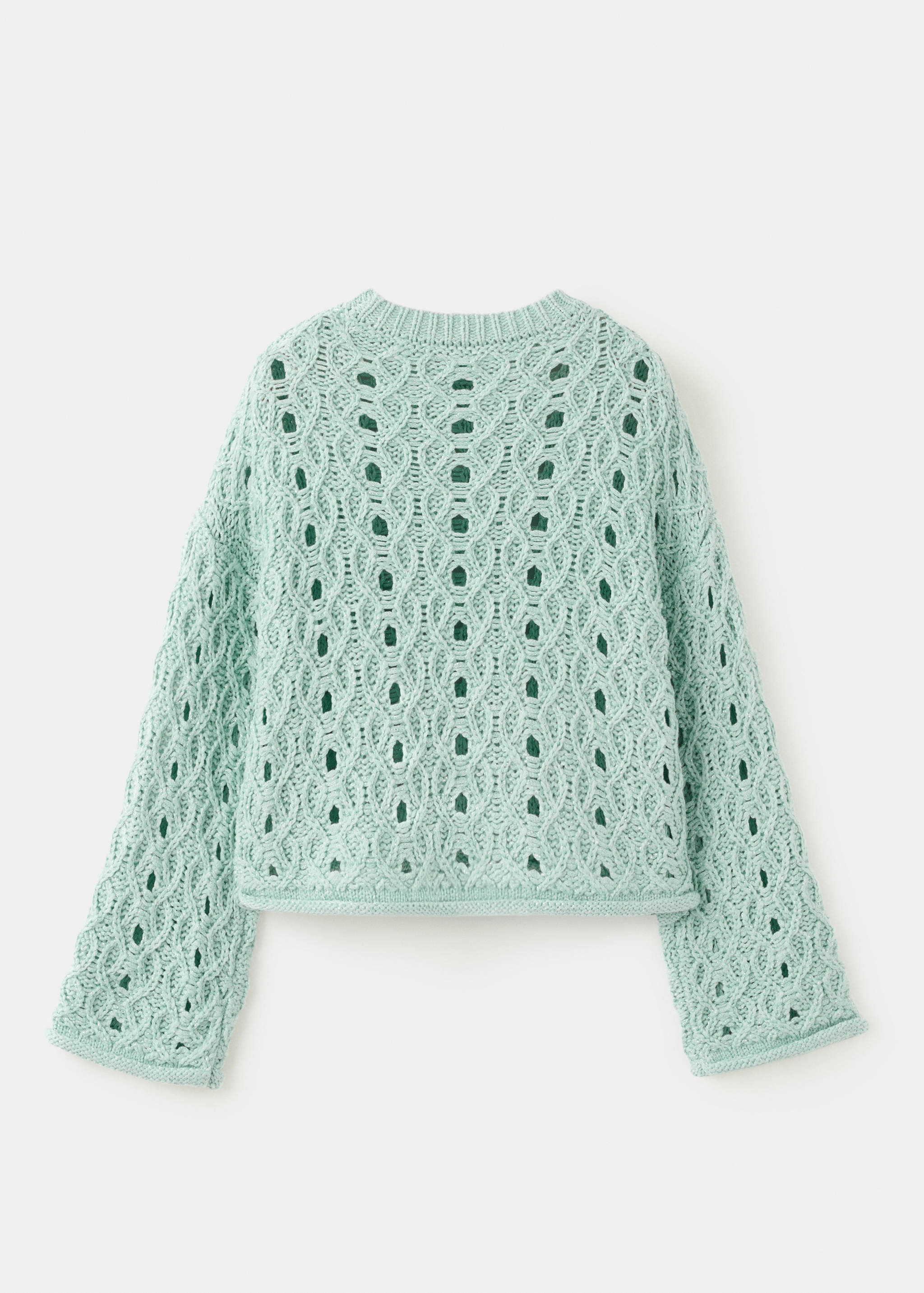 Openwork lurex knit sweater - Reverse of the article