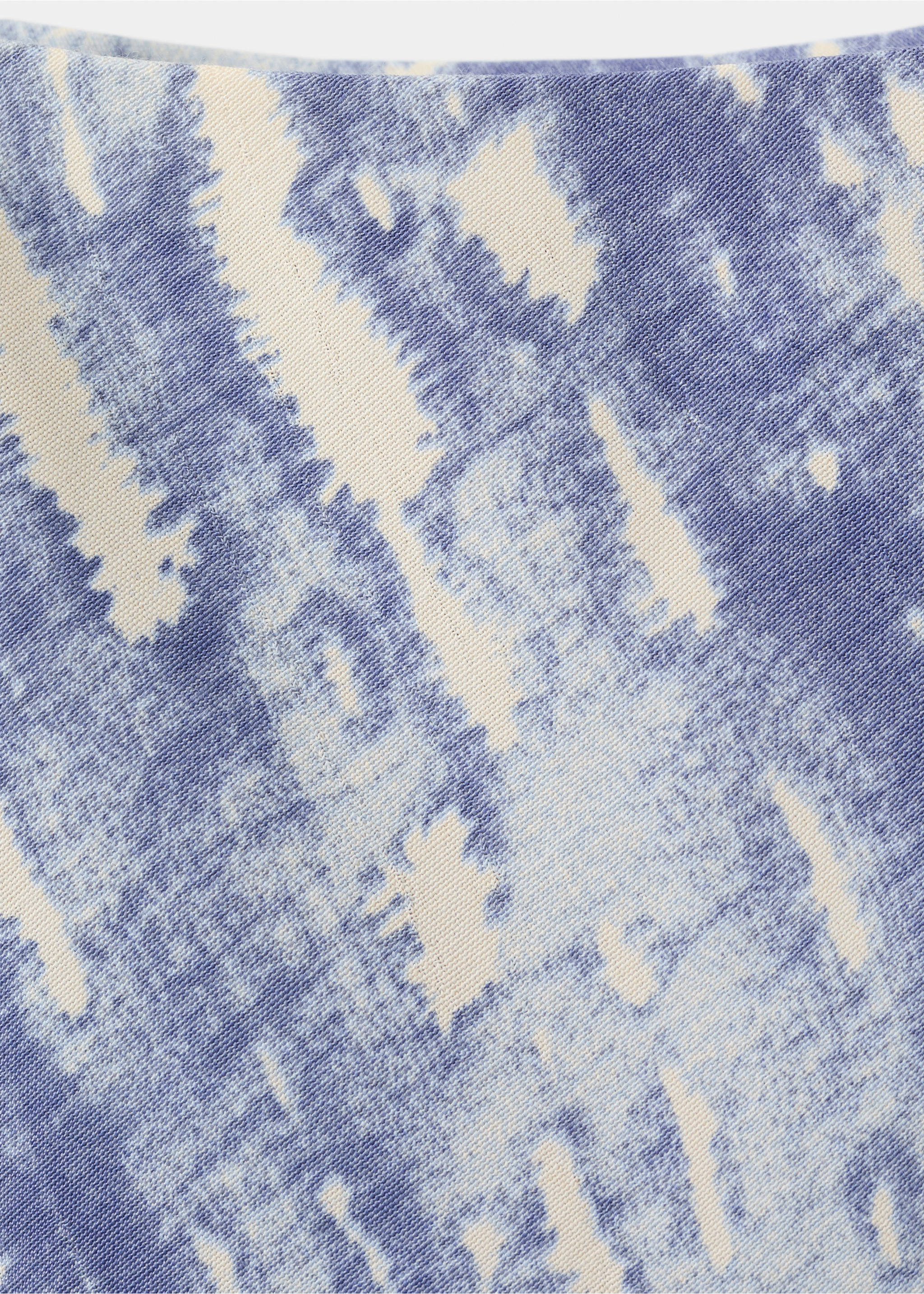 Printed long skirt - Details of the article 8, Blue. Ref: 27085979-00.