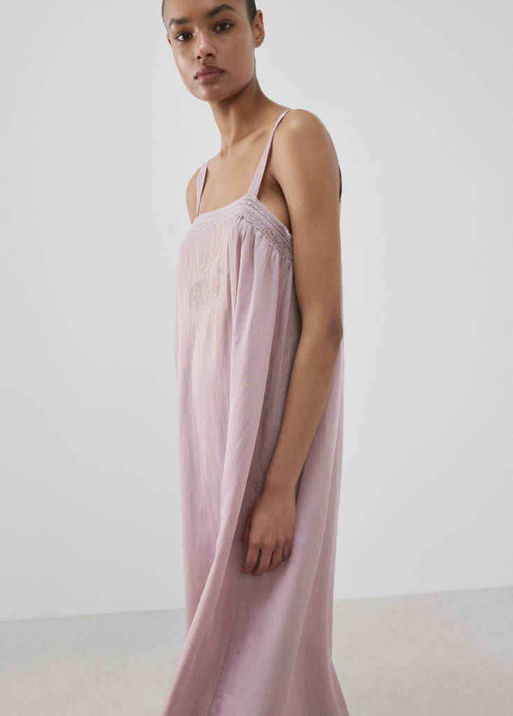 Nightdress with cut-out details — Purple