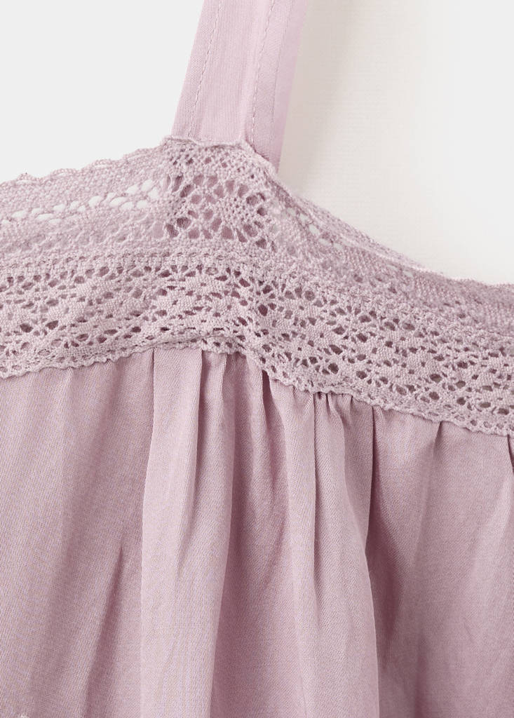 Nightdress with cut-out details — Purple