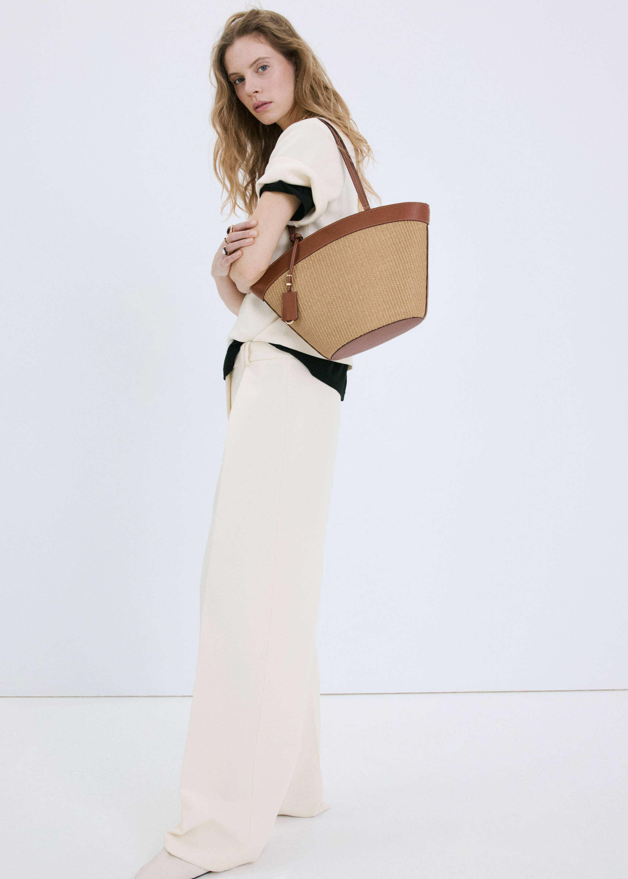 Sac cabas en toile à contraste - Détail de l'article 9