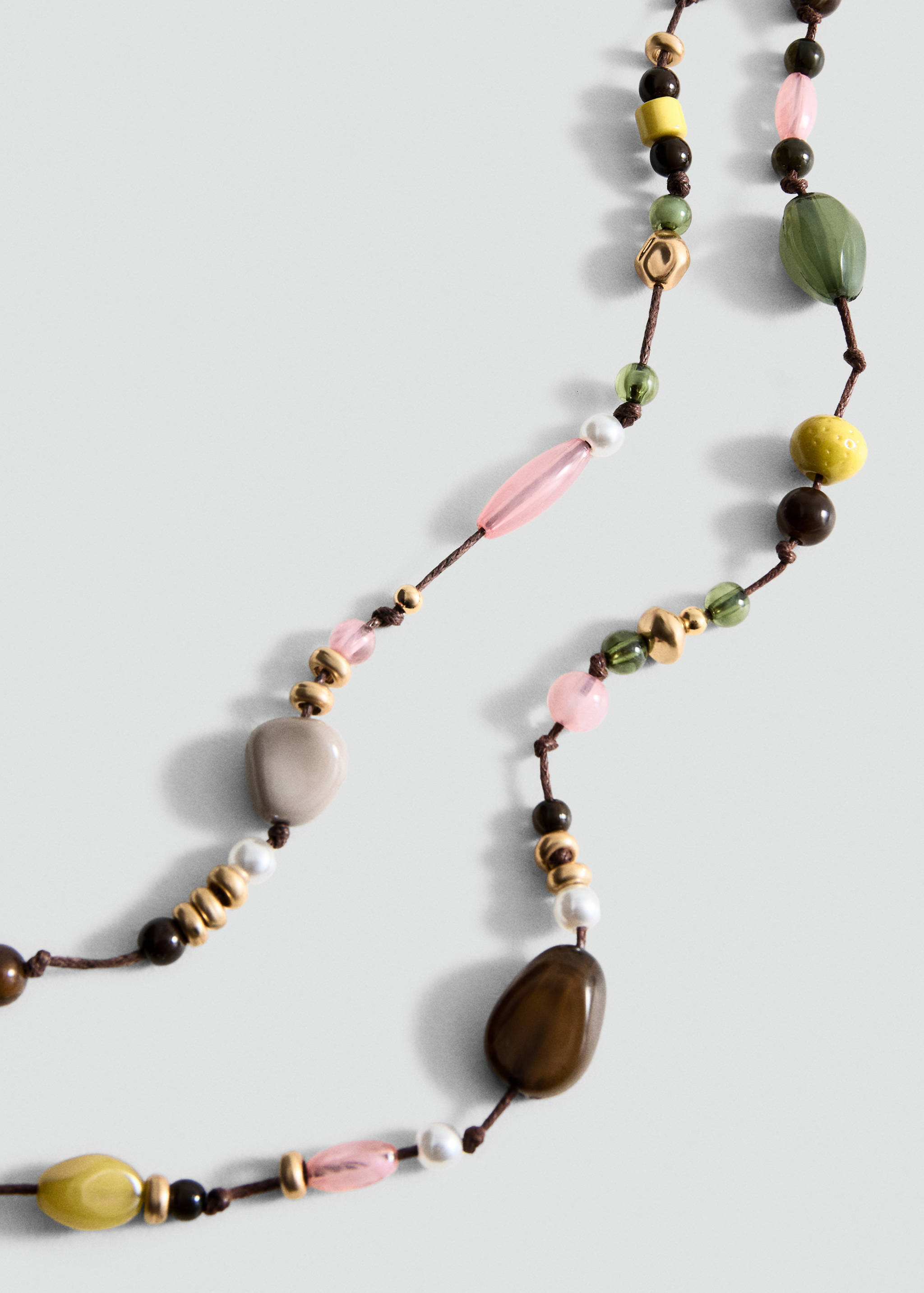 عقد مزدوج بخرزة - رؤية وسط