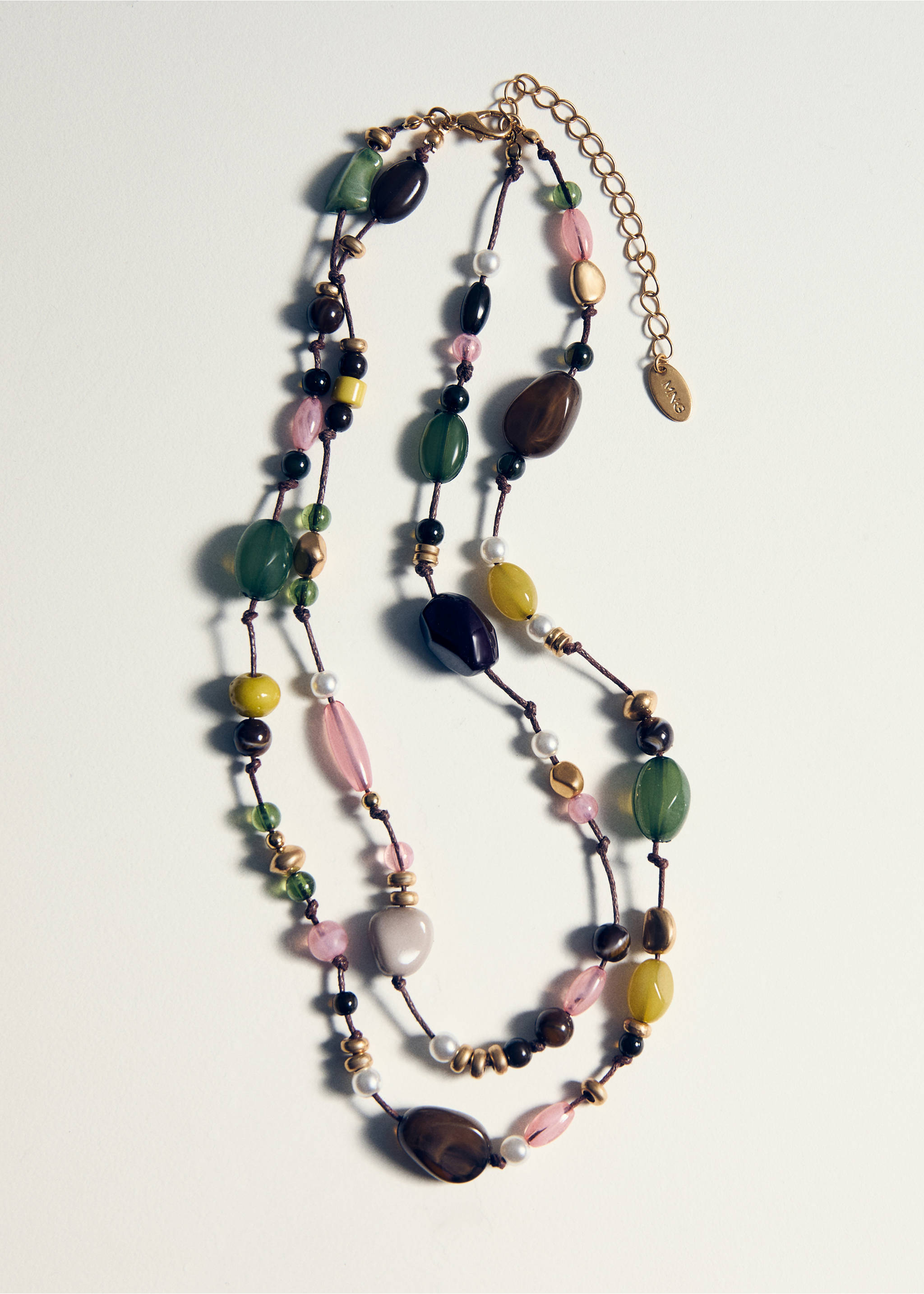 عقد مزدوج بخرزة - تفاصيل المنتج 5, أخضر خفيف. Ref: 27085985-00.