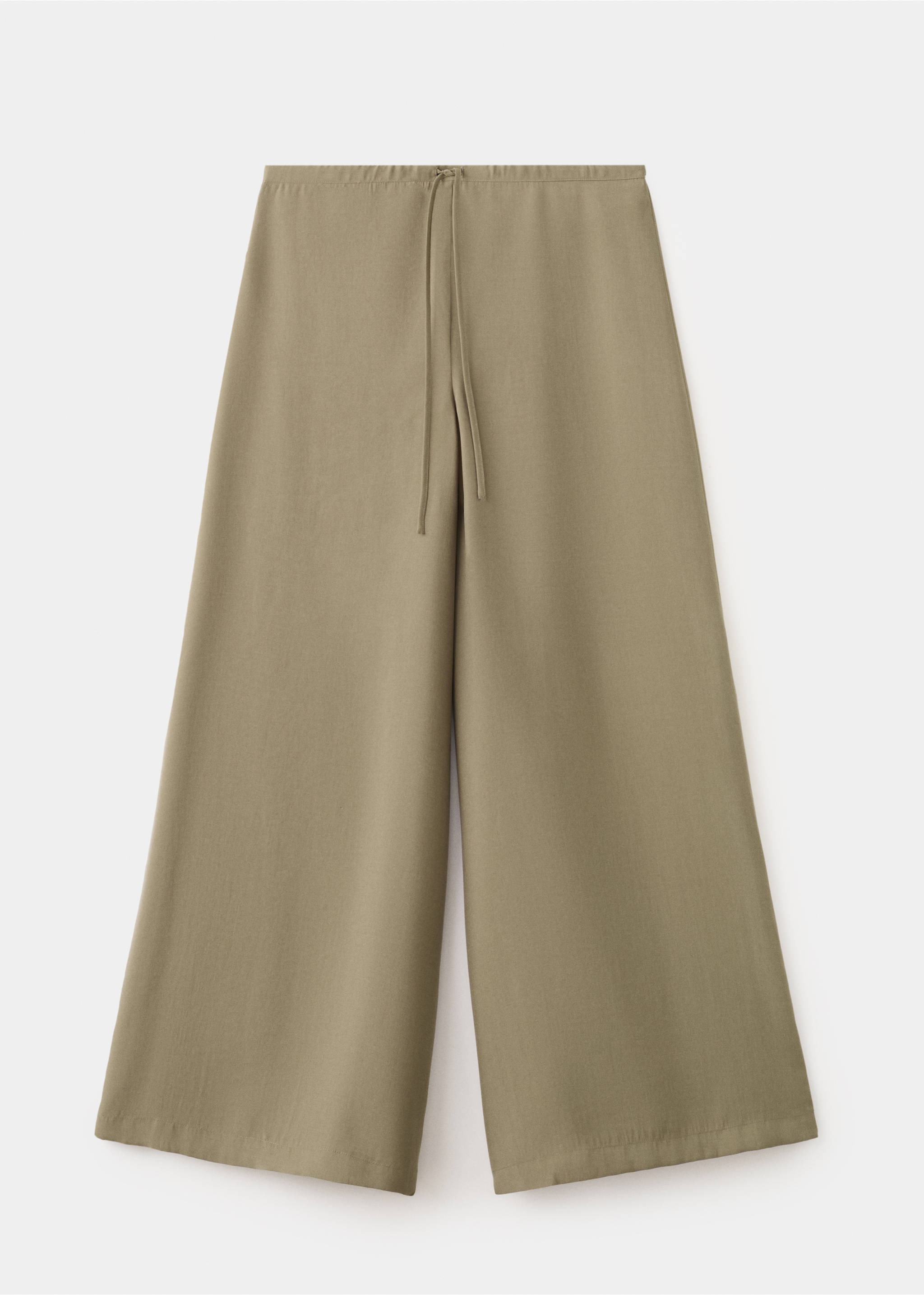 High-rise wide leg trousers - Article without model, Khaki. Ref: 27085986-00.