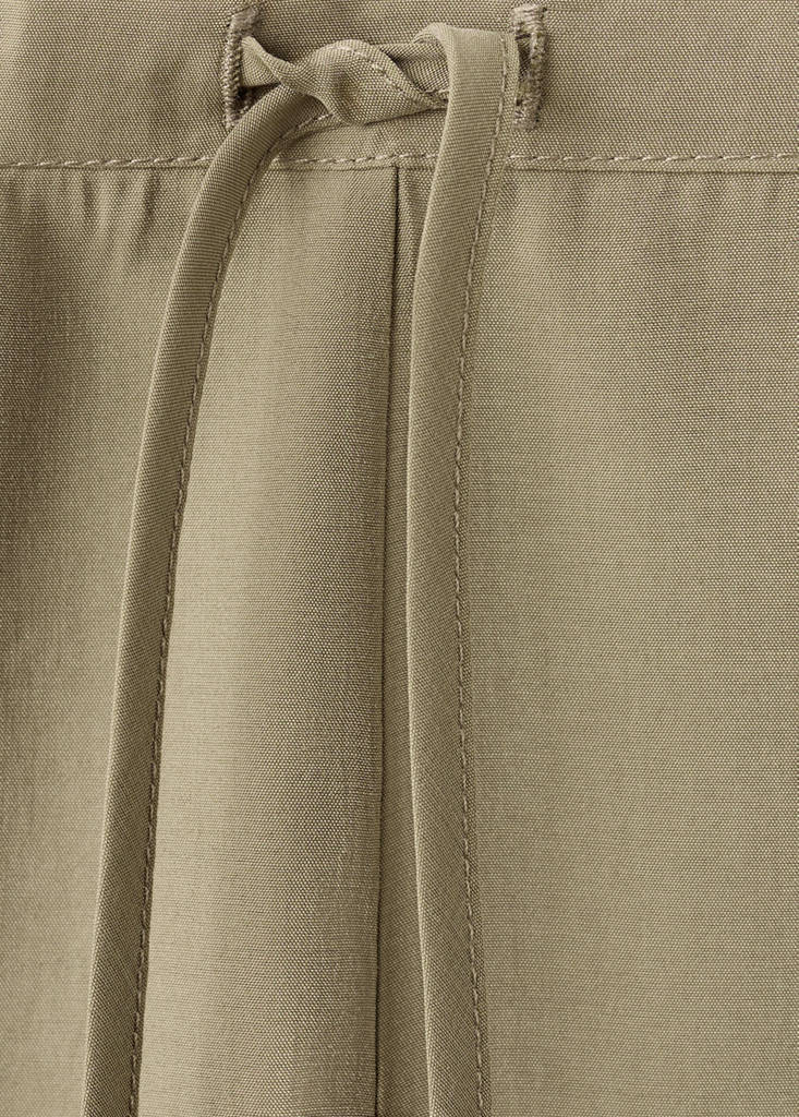 High-rise wide leg trousers — Khaki