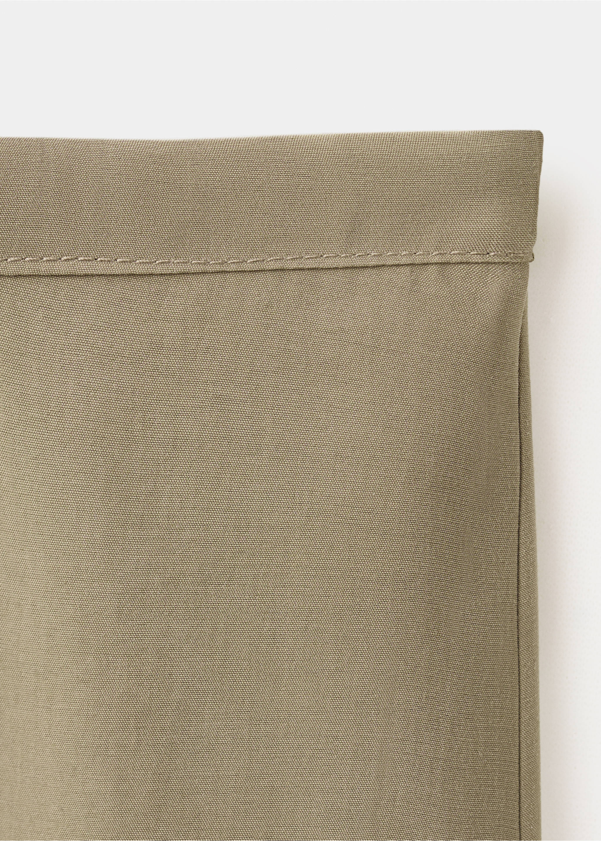 High-rise wide leg trousers - Details of the article 0, Khaki. Ref: 27085986-00.