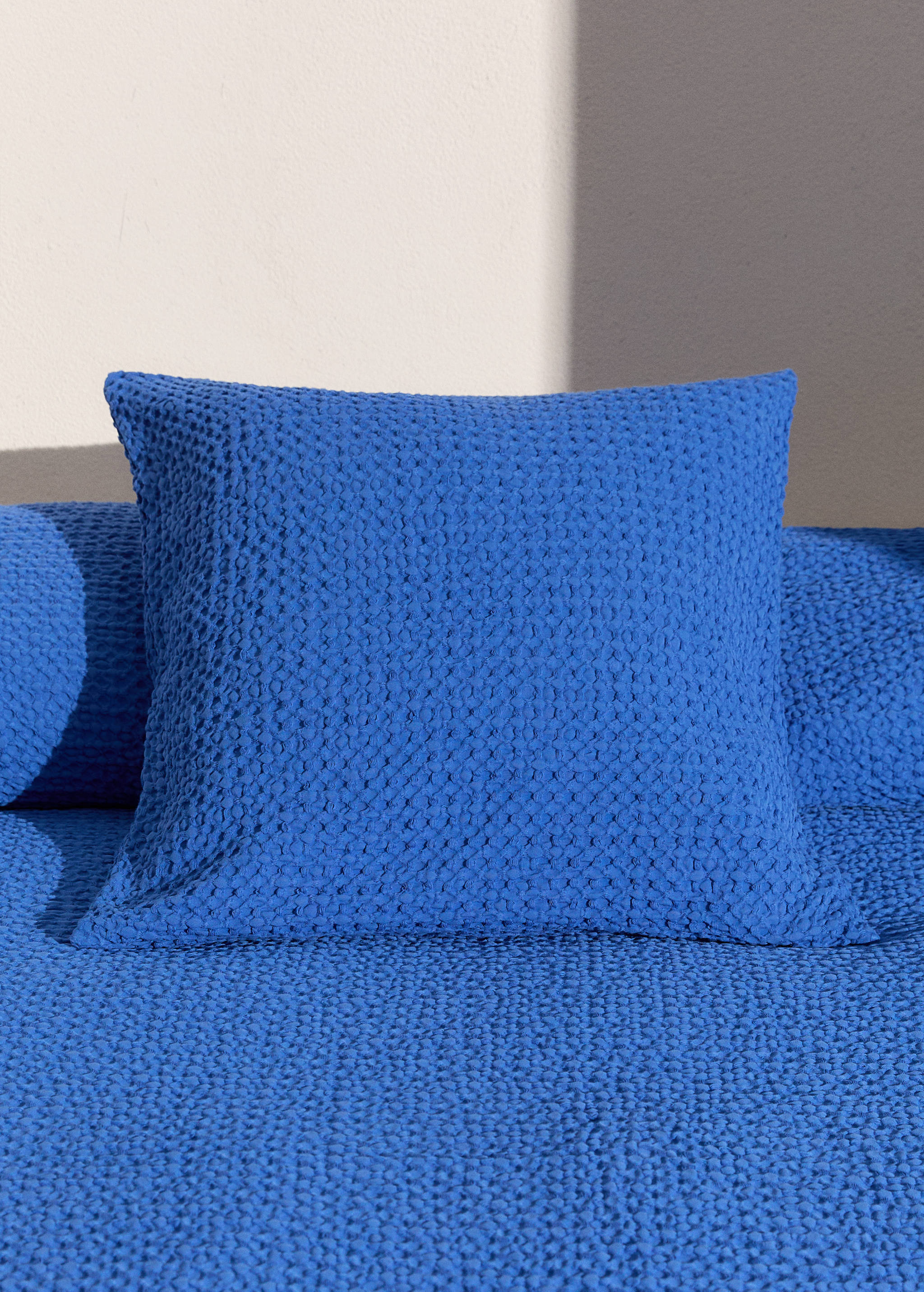 Cotton waffle garment dye bed pillow cover 50x50 cm - General plane