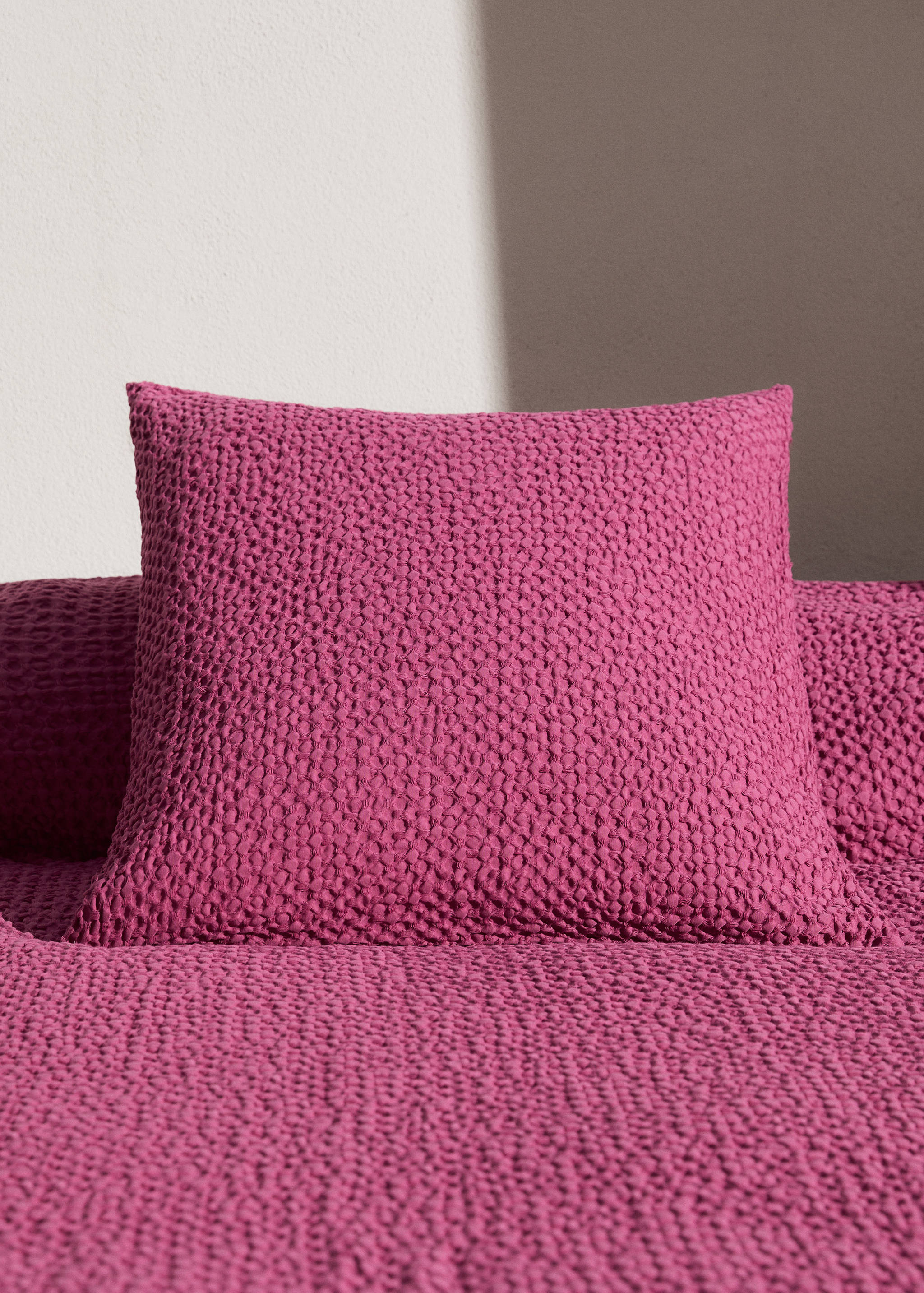 Cotton waffle garment dye bed pillow cover 50x50 cm - General plane