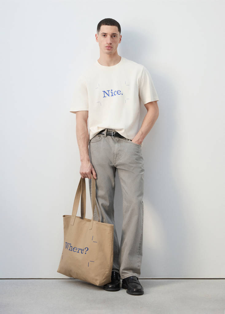 Tote-Bag aus 100 % Baumwollcanvas — Beige