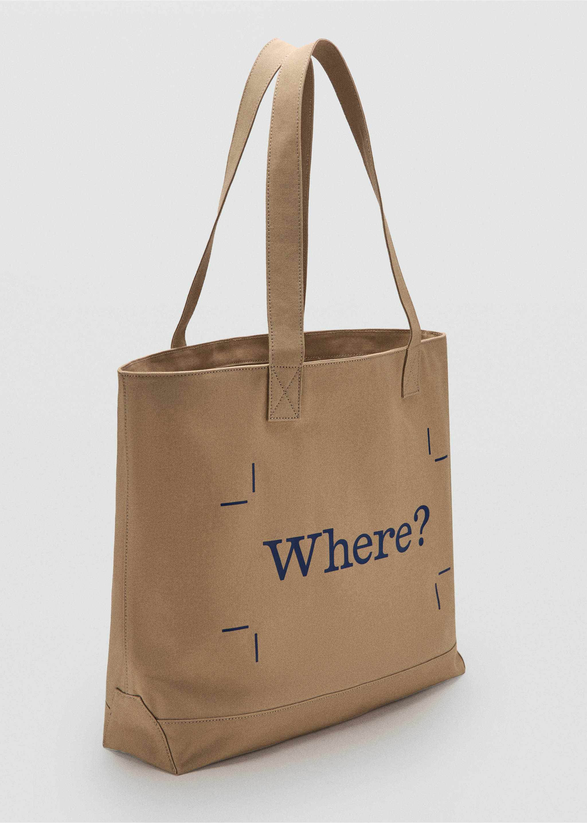 Bolso tote canvas 100% algodón - Plano medio, Beige. Ref: 27085990-00.