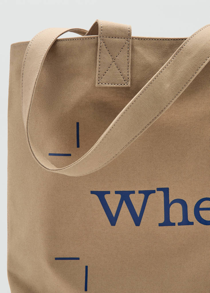 Tote-Bag aus 100 % Baumwollcanvas — Beige