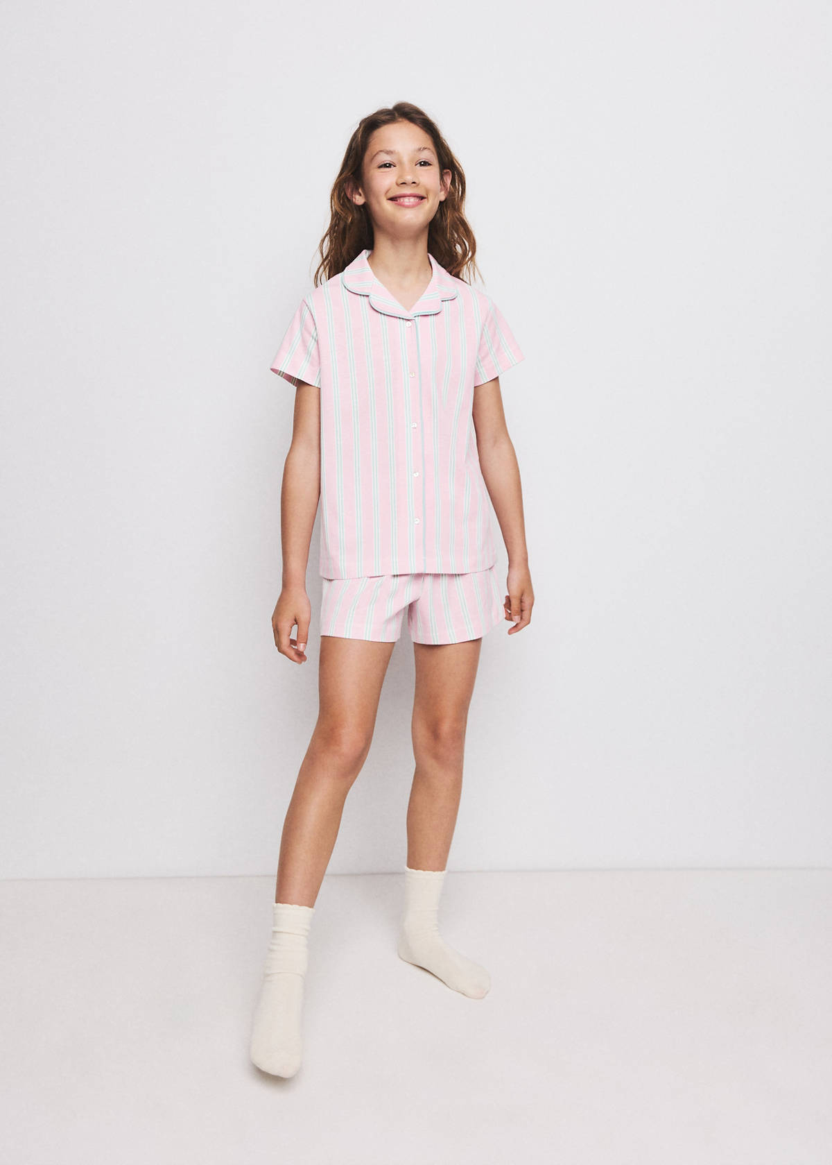 Striped short pyjamas — Light/Pastel Purple