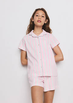 Striped short pyjamas — Light/Pastel Purple 1