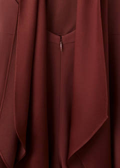 Halter neck jumpsuit with combined detailing — Burnt Orange 5