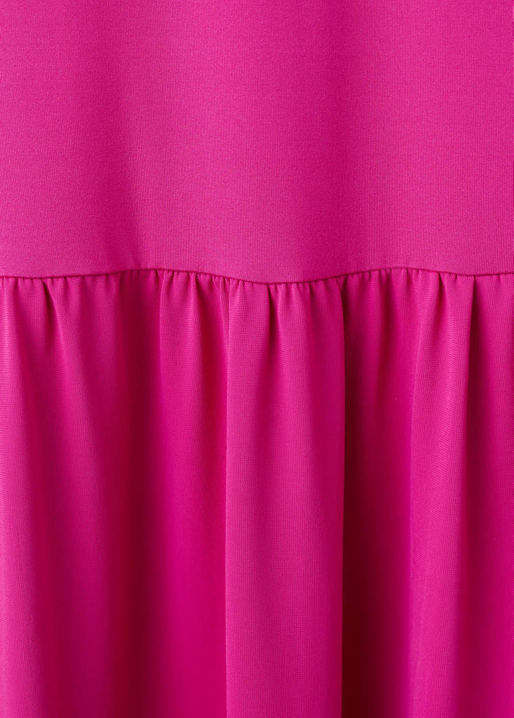 Strapless midi-dress — Fuchsia