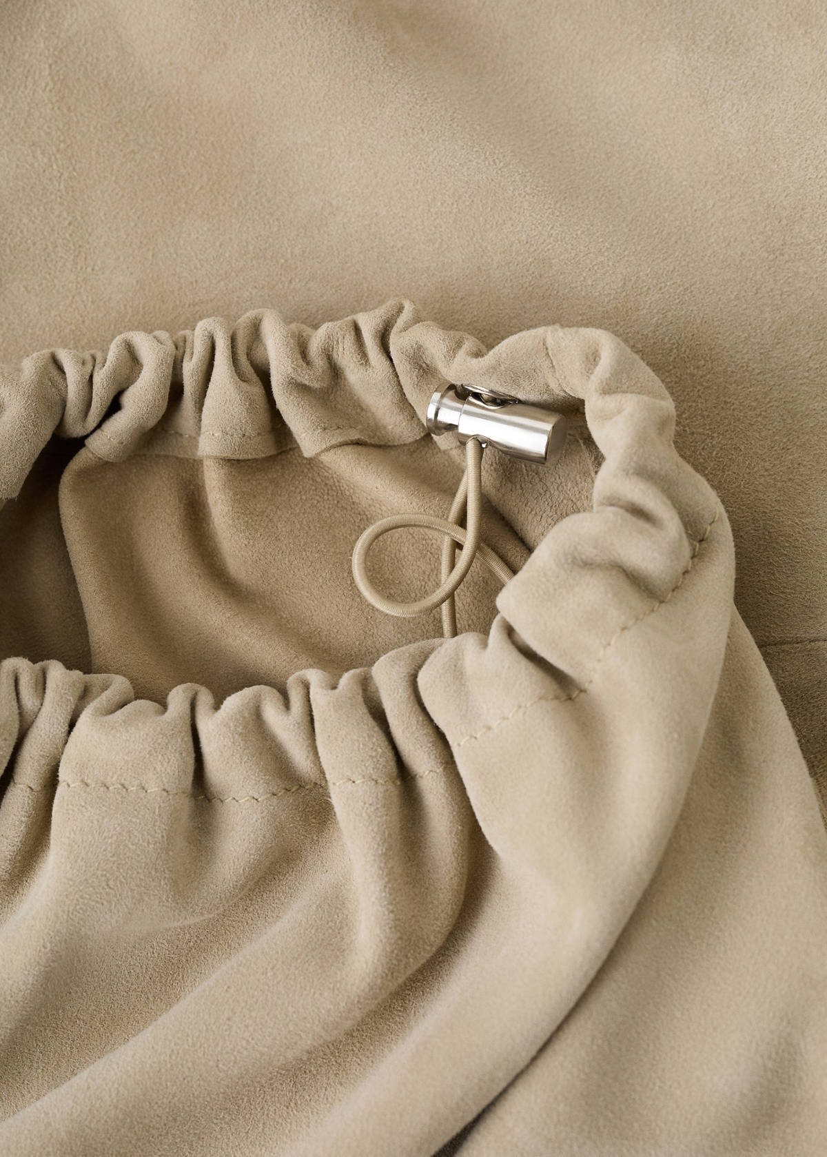 Suede harem trousers with dart detail — Sand