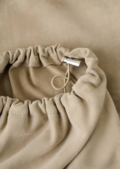 Suede harem trousers with dart detail — Sand 6