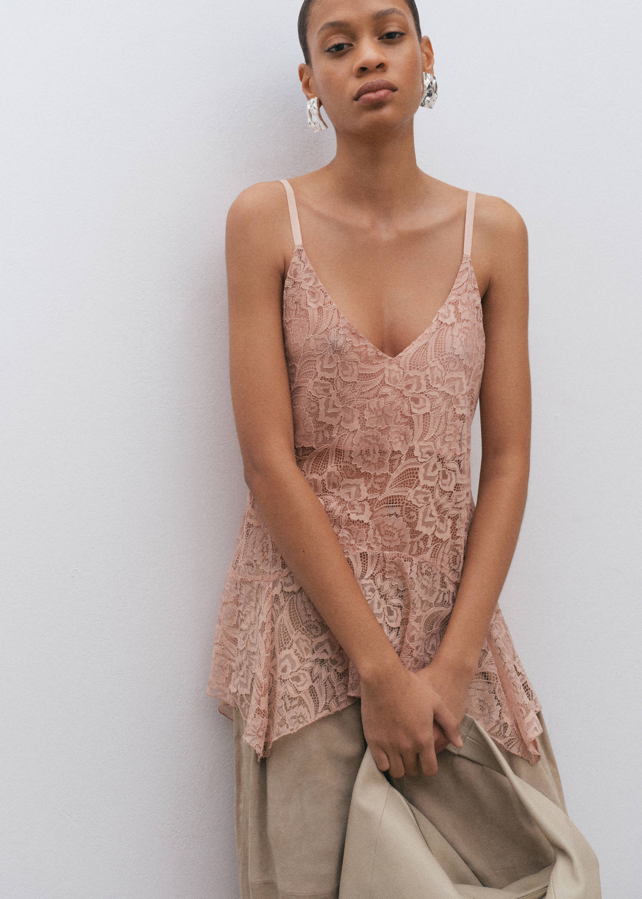 Top dentelle volants - Plan moyen