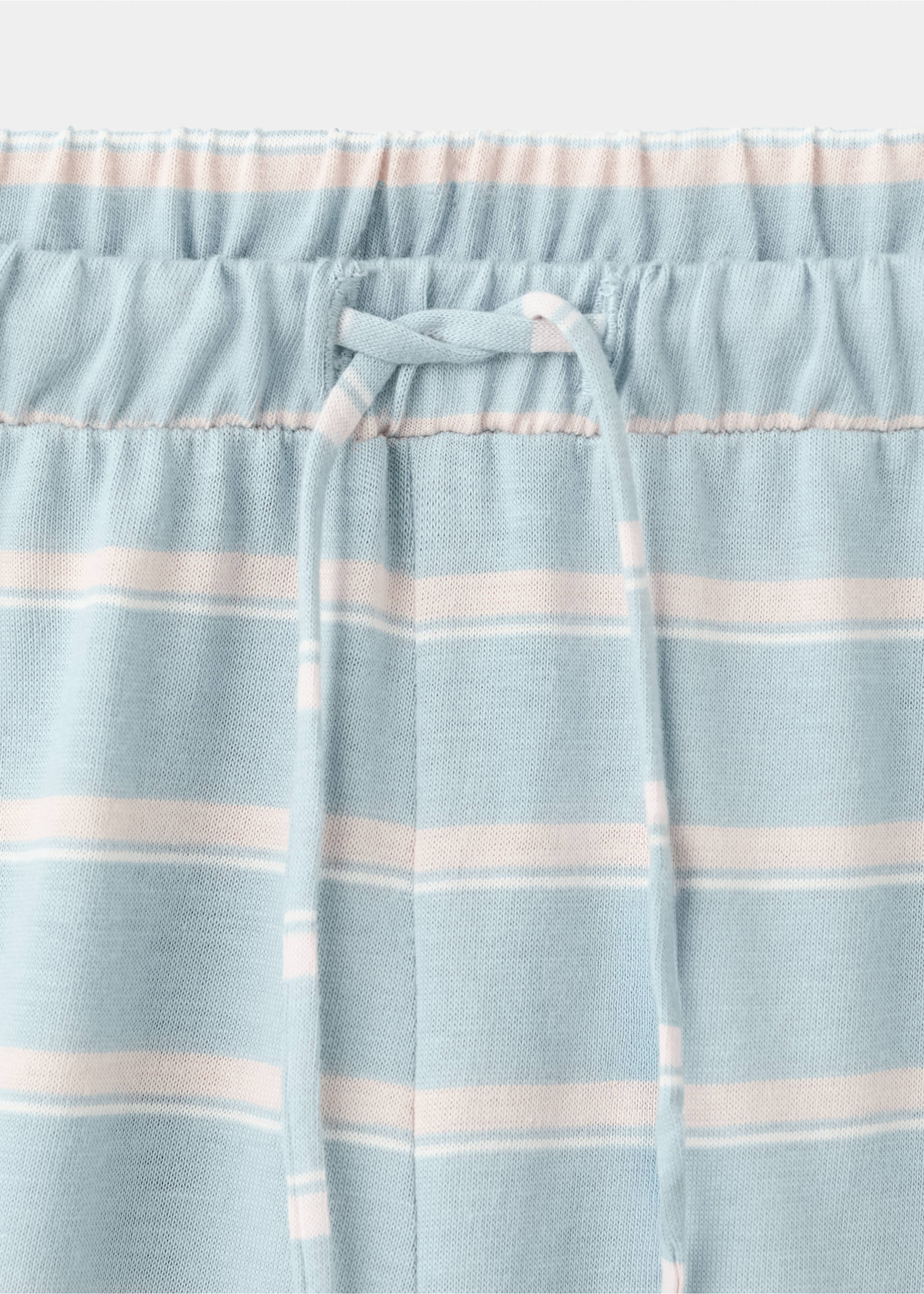 Cotton striped pyjama bottoms - Details of the article 8, Blue. Ref: 27086002-00.