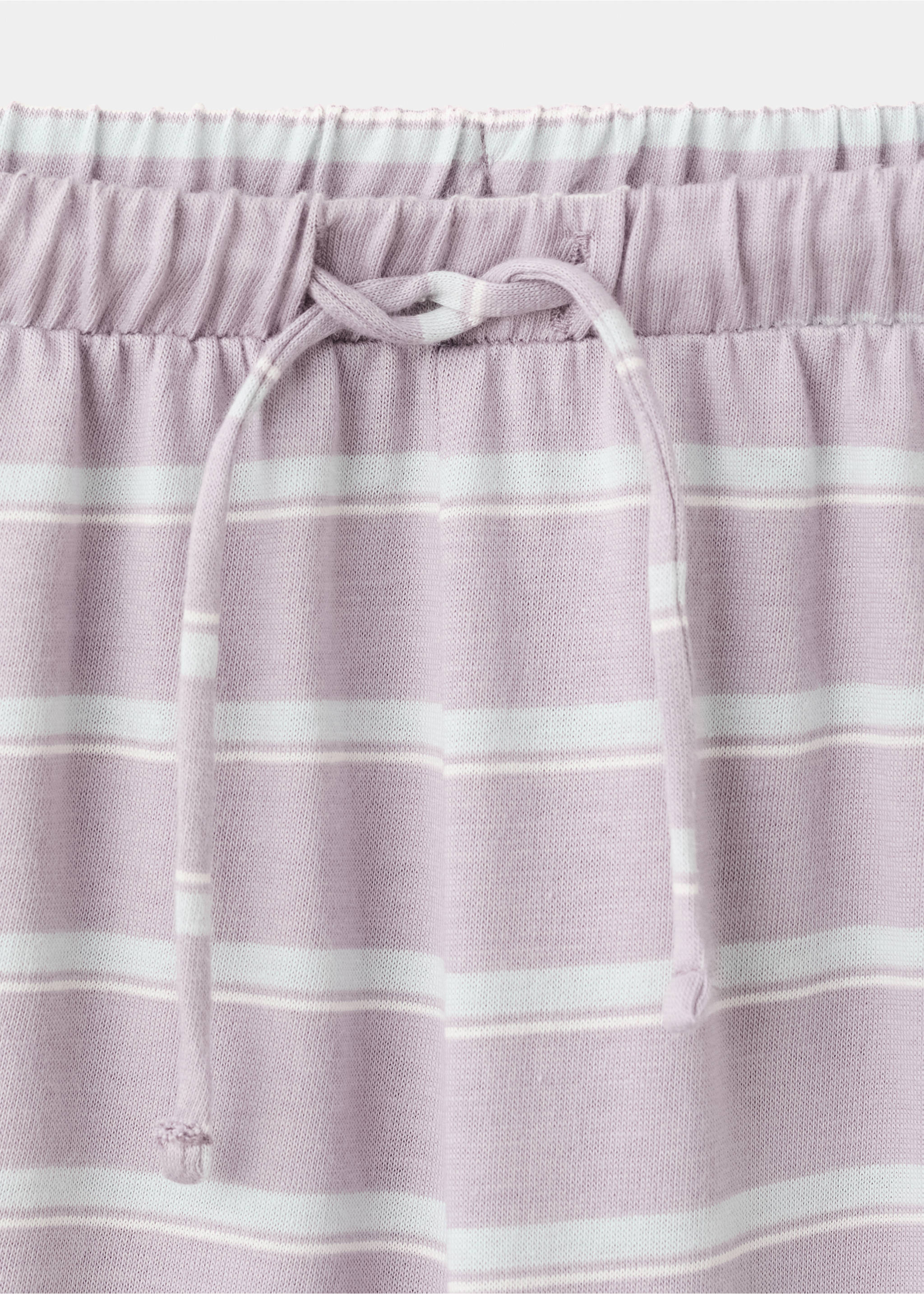Katoenen pyjamabroek met strepen - Detail van het artikel 8, Paars. Ref: 27086002-00.