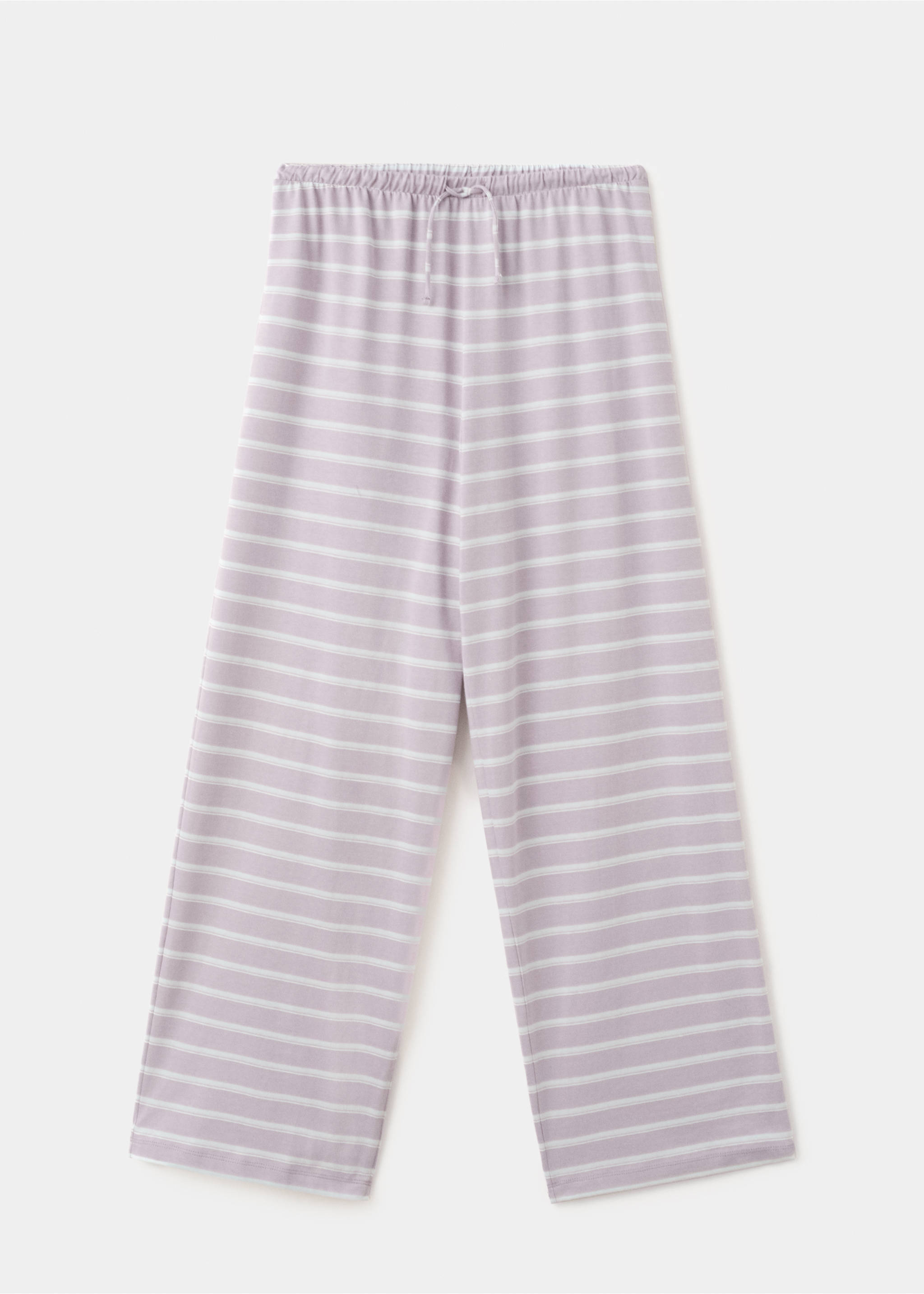Pantalon pyjama coton rayures - Article sans modèle, Violet. Ref: 27086002-00.