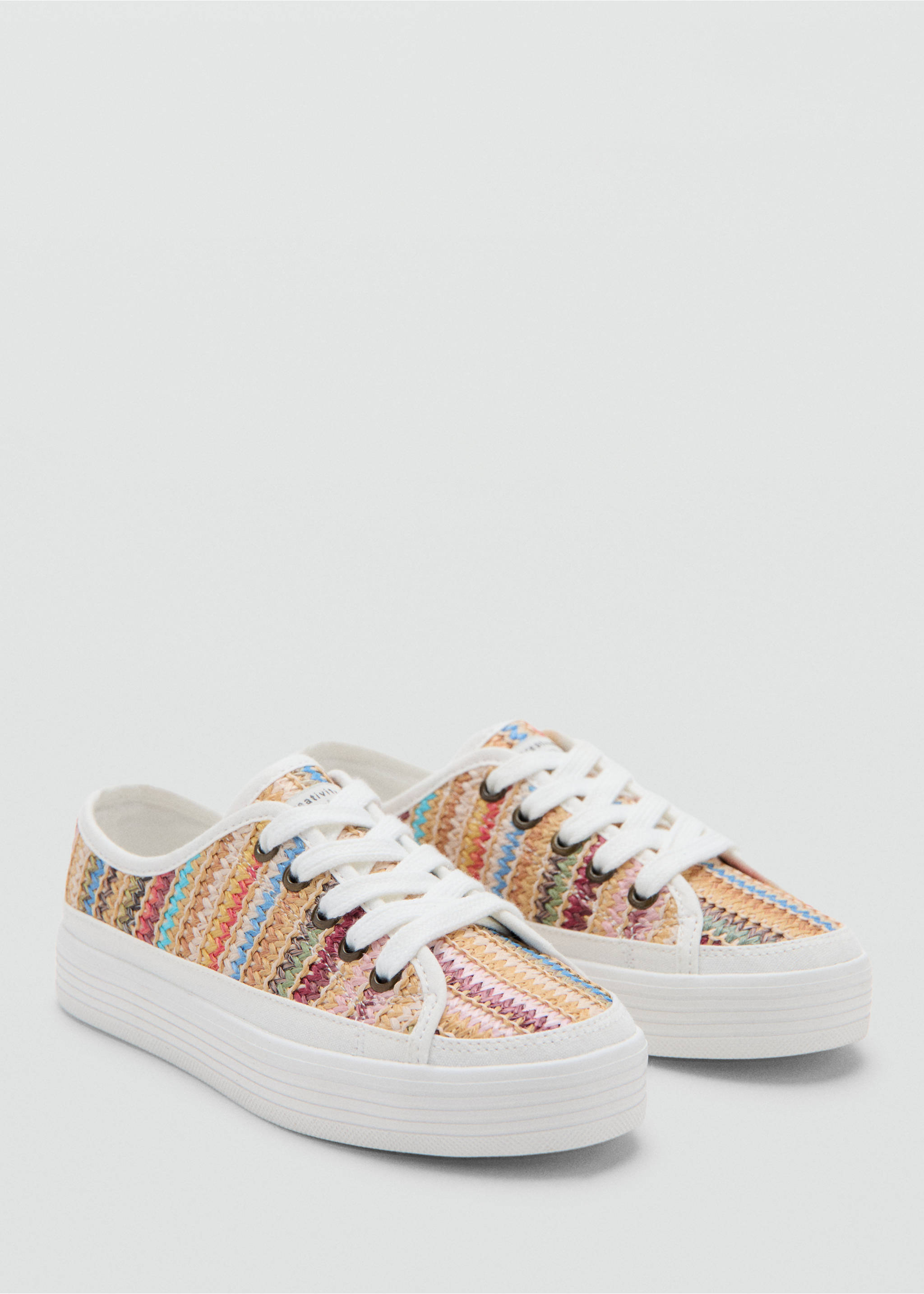 Multicoloured embroidered sports top - Medium plane, White. Ref: 27086336-00.