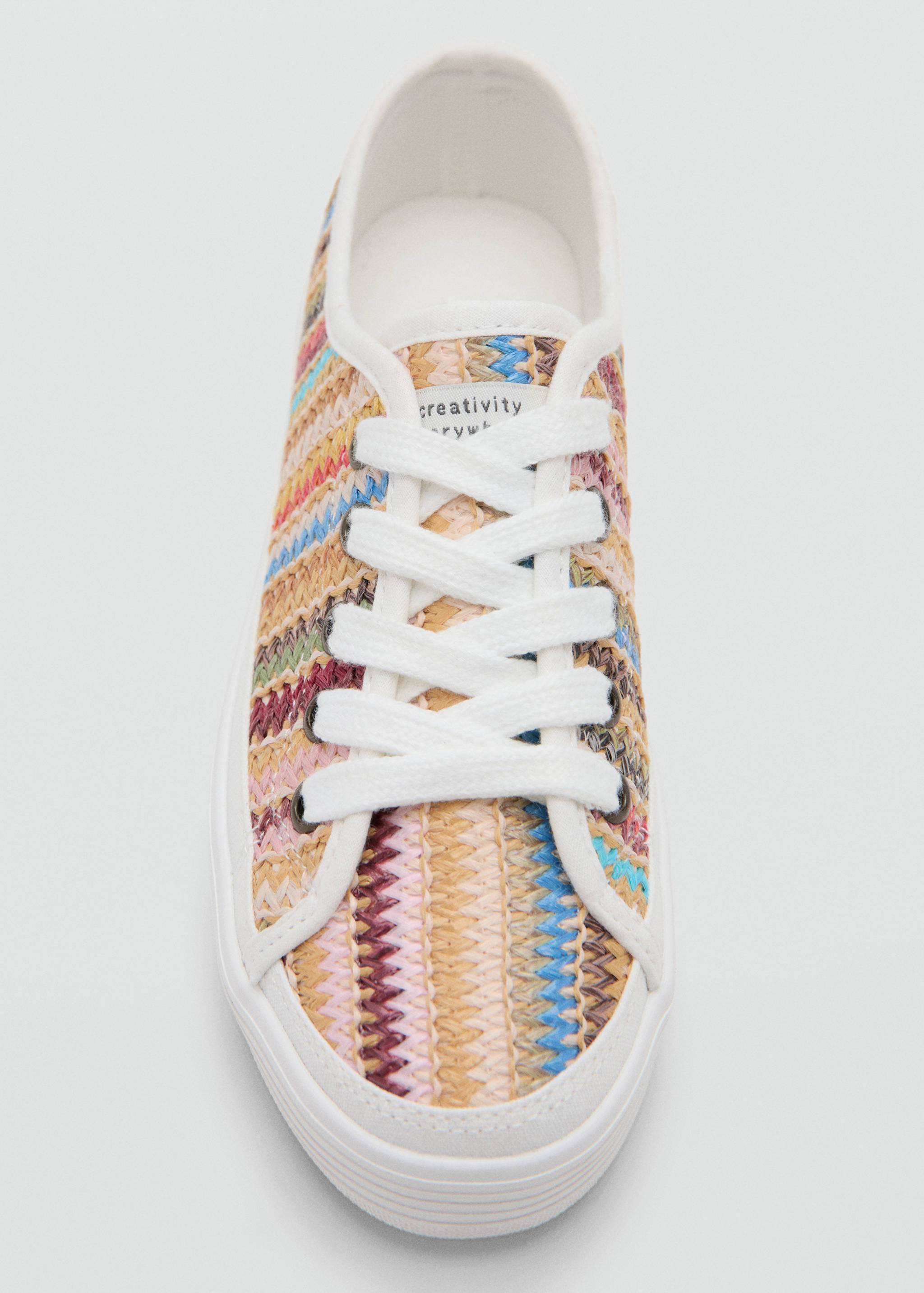 Multicoloured embroidered sports top - Details of the article 1