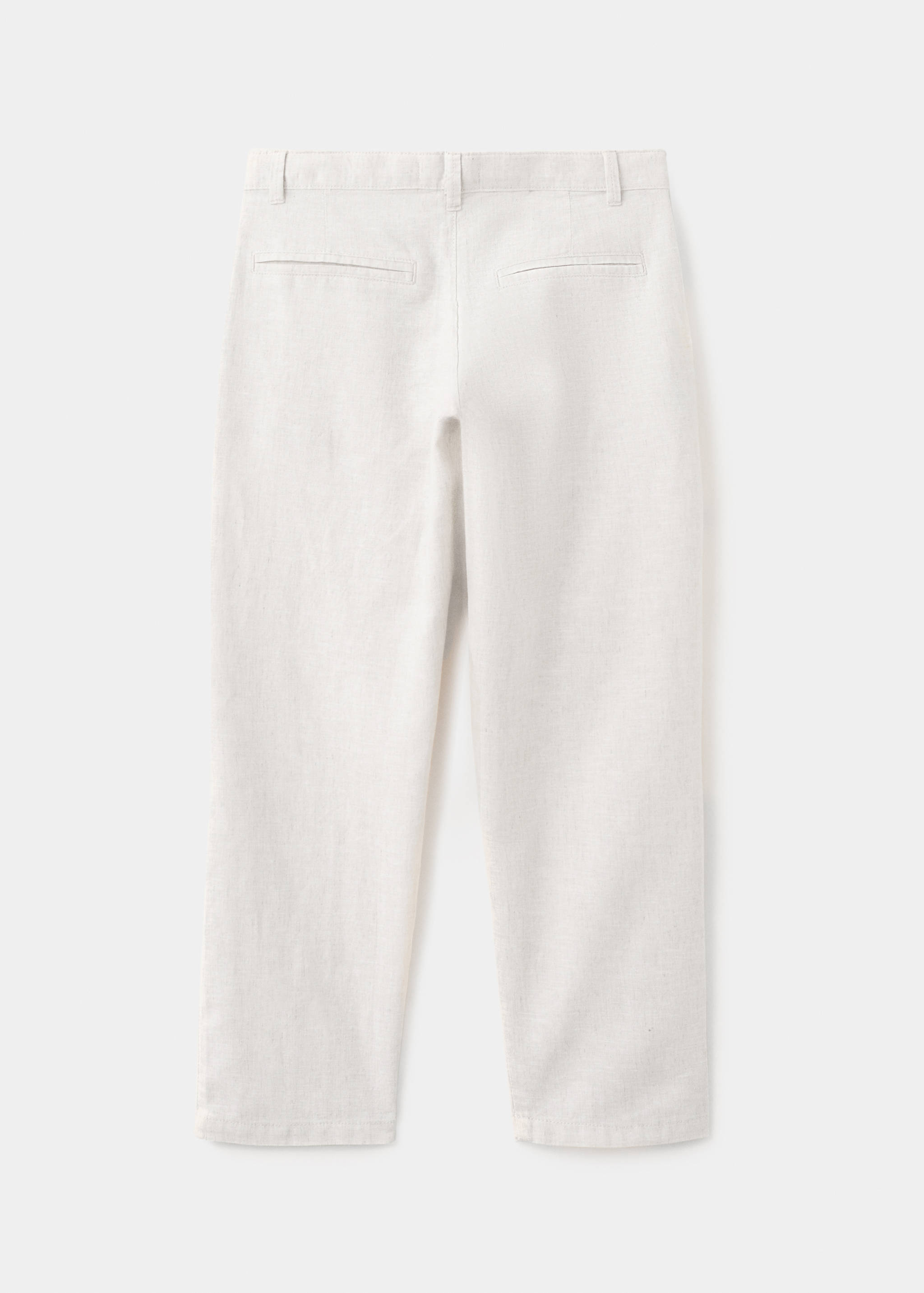 Straight linen-blend trousers - Reverse of the article
