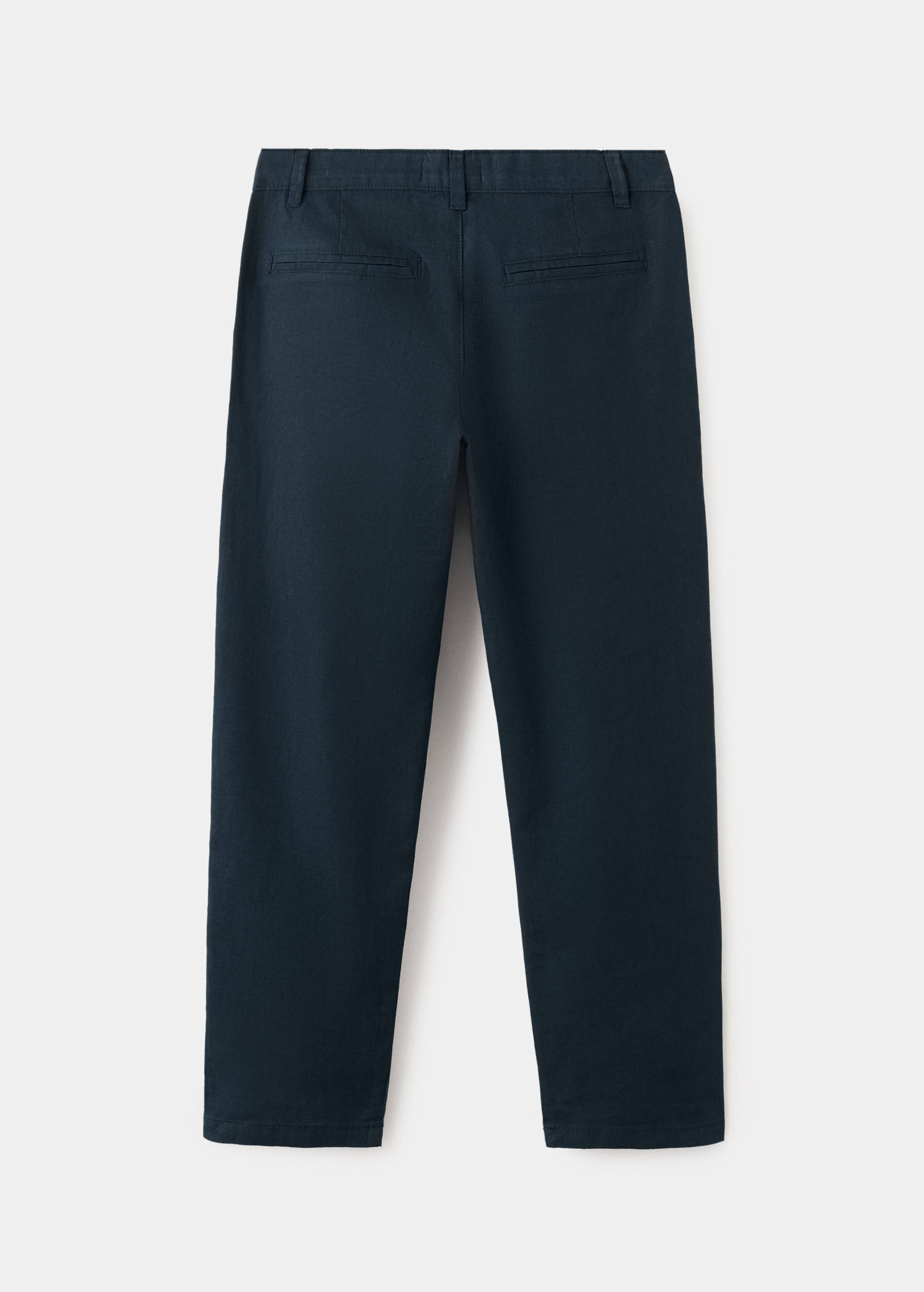 Straight linen-blend trousers - Reverse of the article
