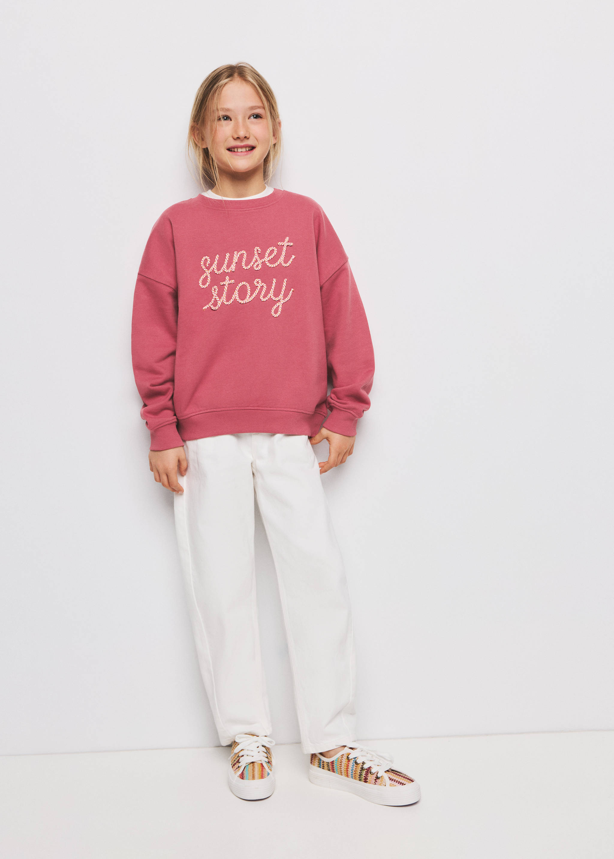 Embossed text sweatshirt - General plane