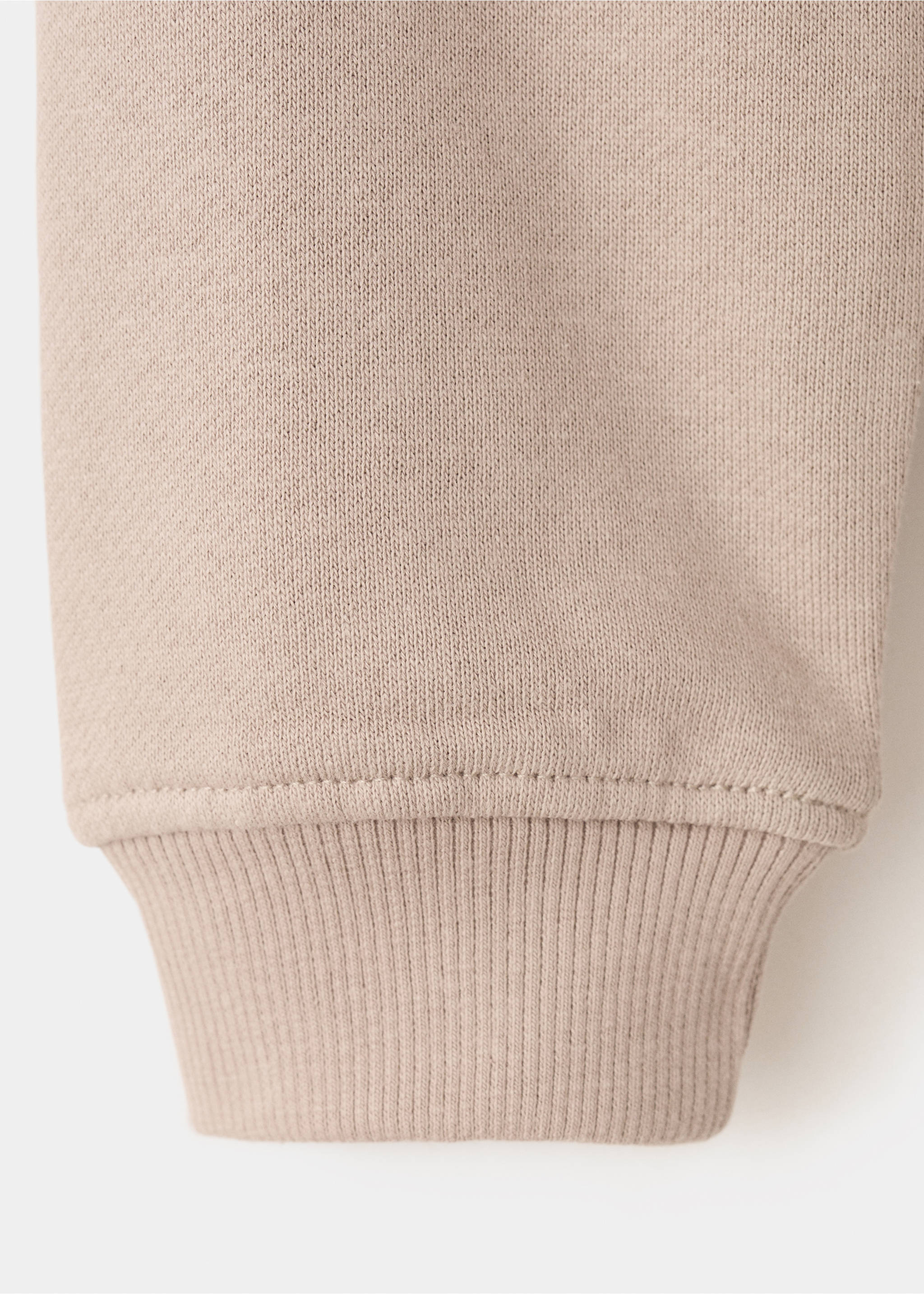 Printed cotton sweatshirt - Details of the article 8, Medium Brown. Ref: 27086343-00.