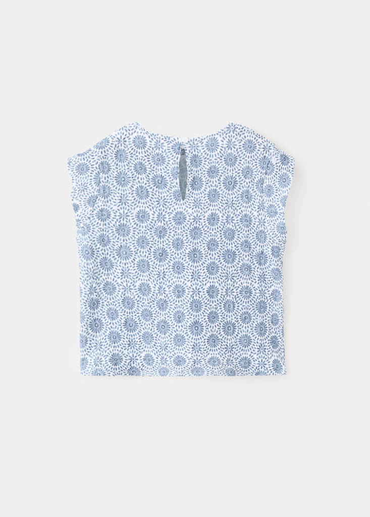 Fluid printed T-shirt — Blue