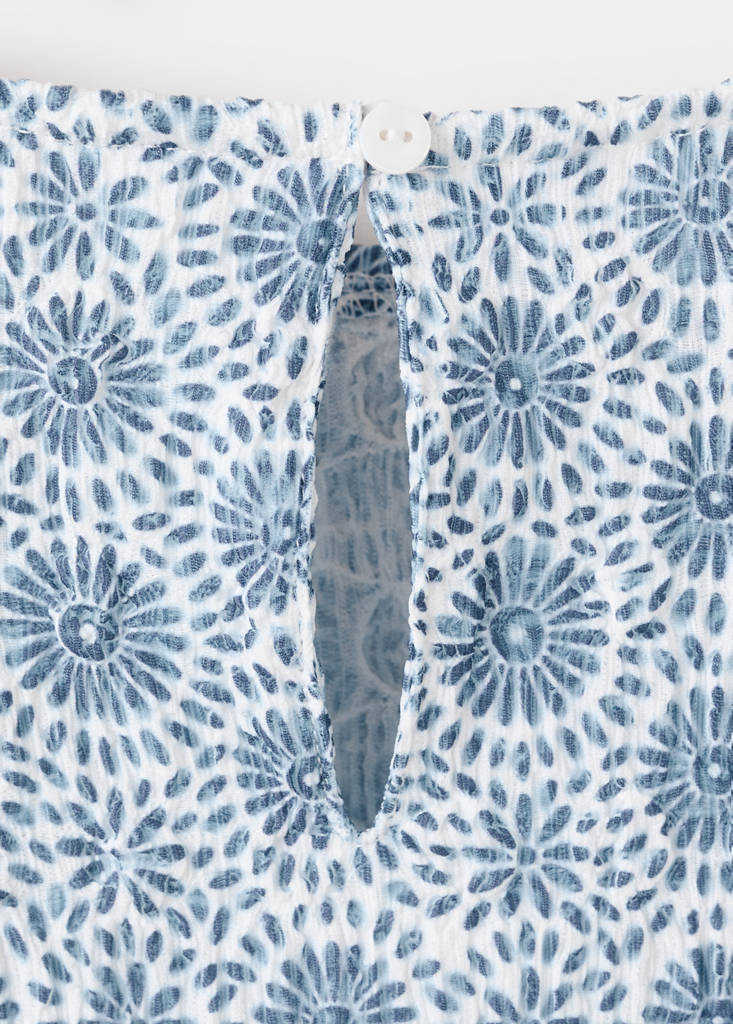 Fluid printed T-shirt — Blue